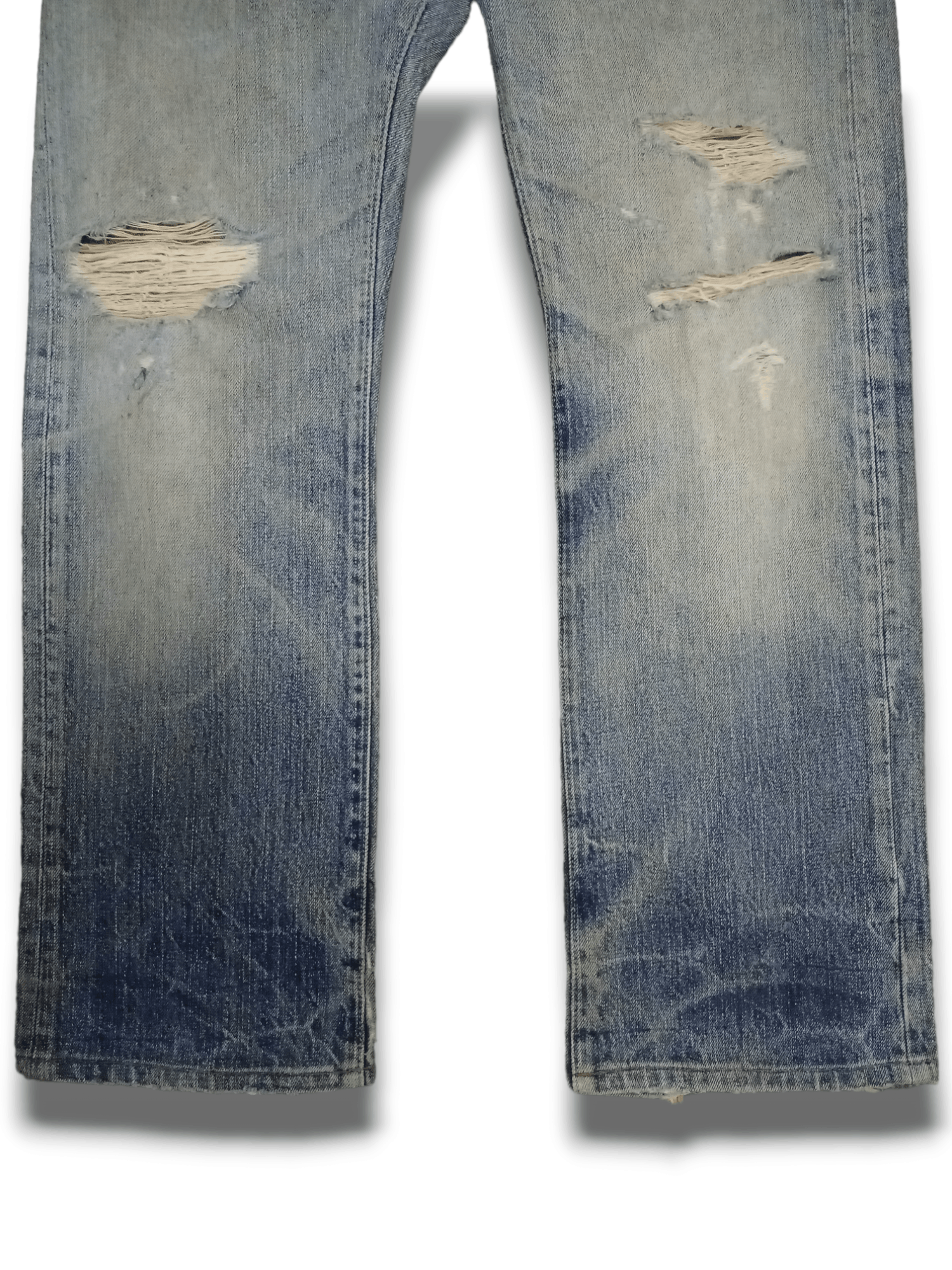 Japanese Brand Vintage Japanese Denim Crafts Distressed Baggy Jeans Size US 32 / EU 48 - 8 Thumbnail