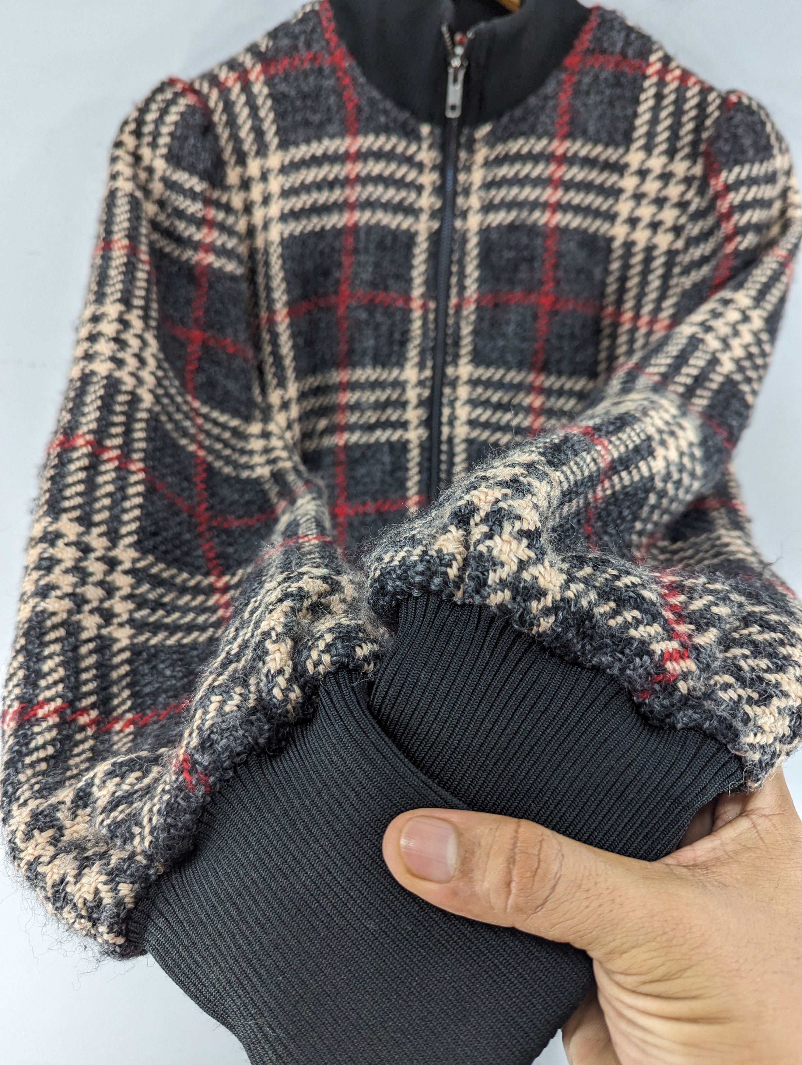 Express Express X Negin Mirsalehi Plaid Wool Bomber Jacket Size S / US 4 / IT 40 - 6 Thumbnail