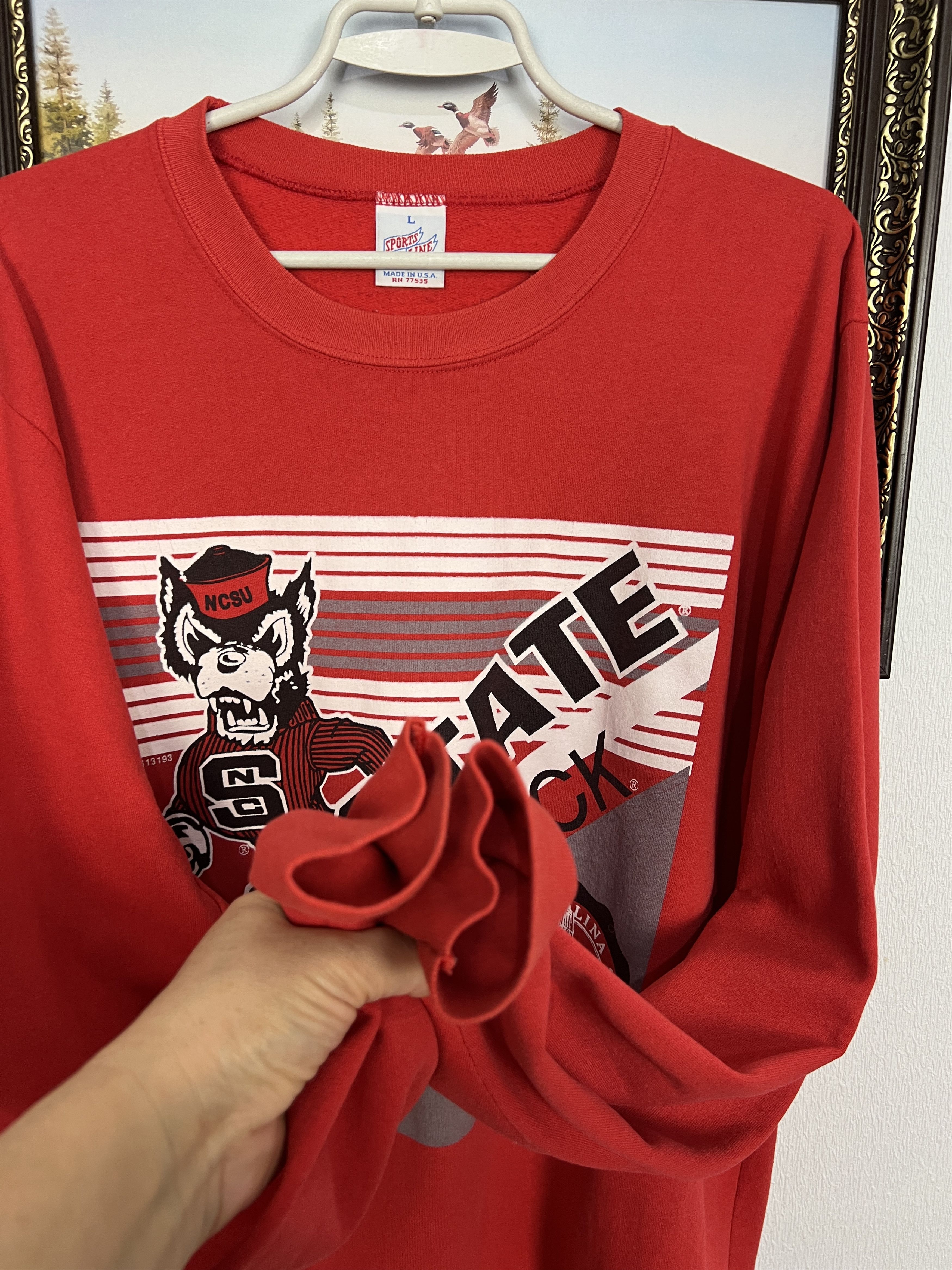 Vintage NC State Wolfpack Sweatshirt NCAA Over Print Crewneck Jacket Size US L / EU 52-54 / 3 - 5 Thumbnail