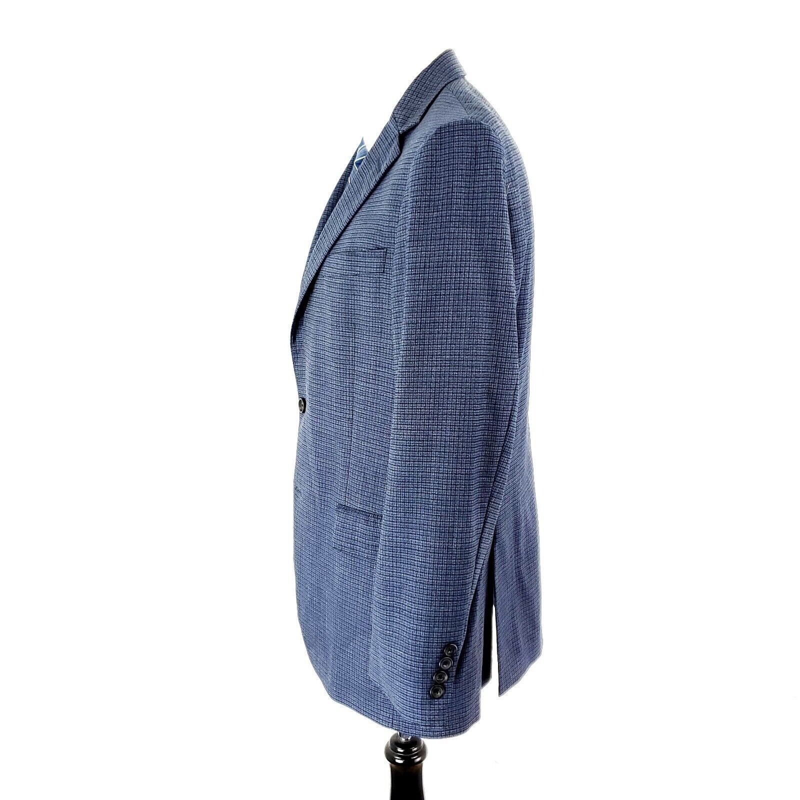 Hart Schaffner Marx Hart Schaffner Marx Wool 2 Button Blazer 40R Blue Check Mini Size 40R - 4 Thumbnail