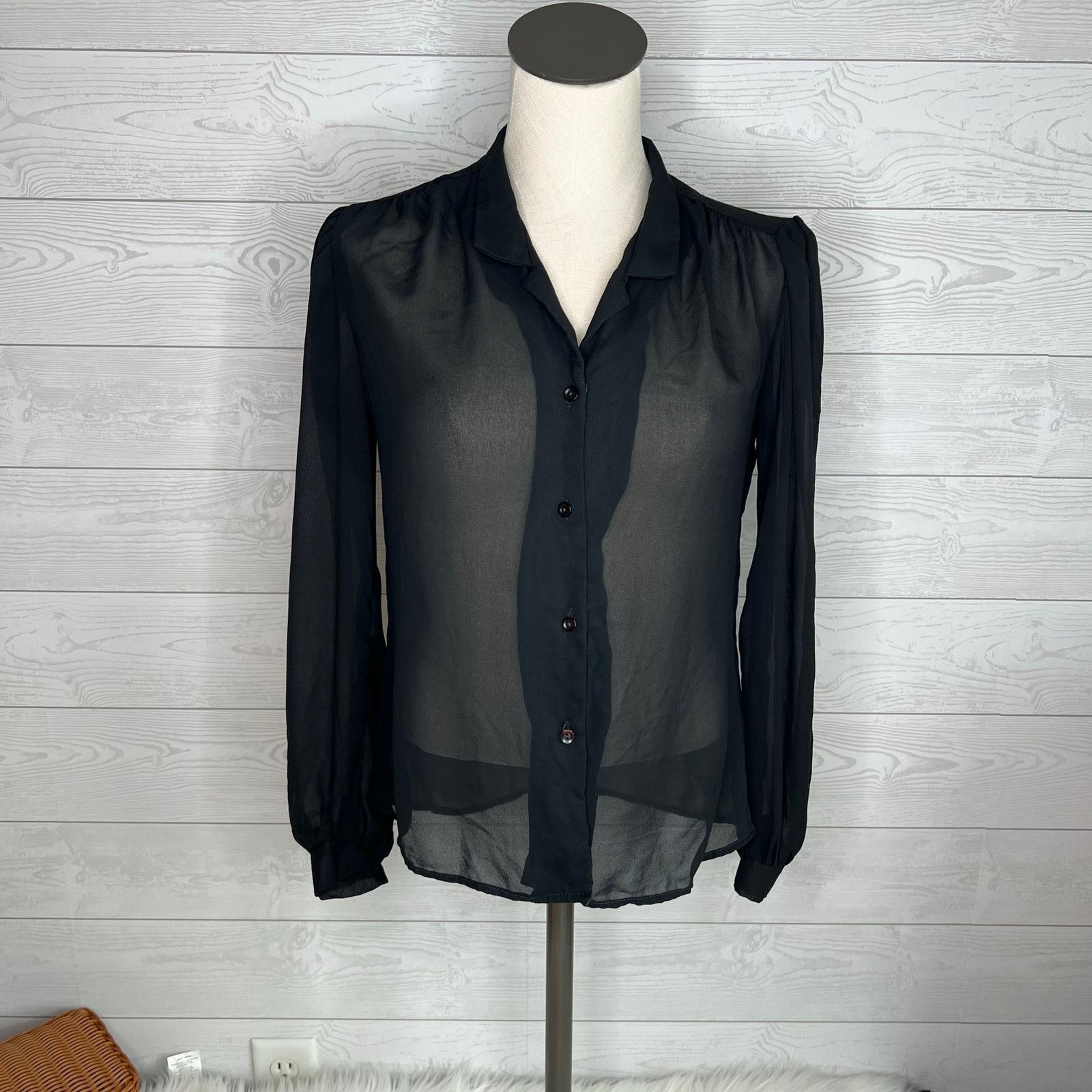 Other Stitches by Marjorie de Martino 80’s black blouse size 9 Size L / US 10 / IT 46 - 1 Thumbnail