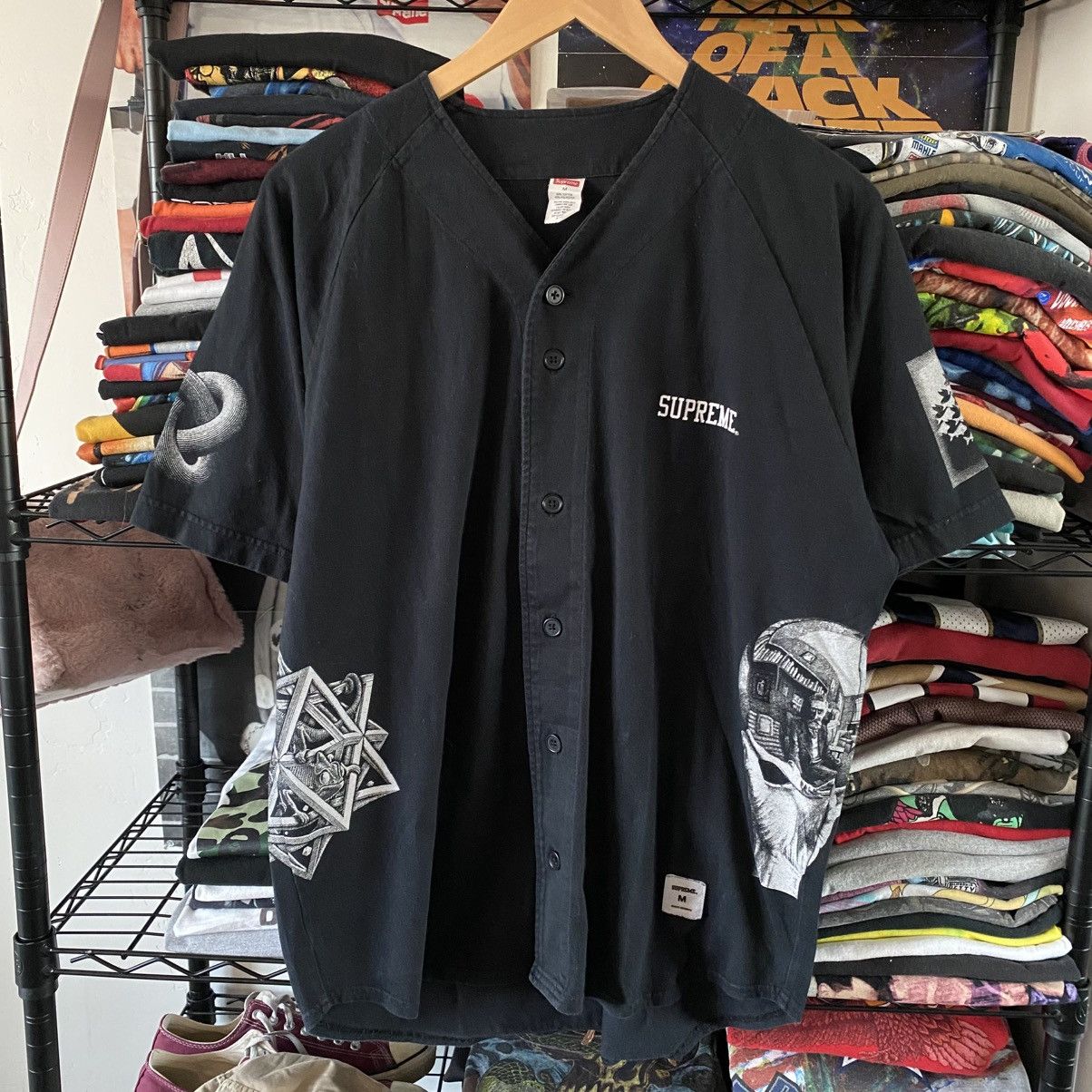 Supreme Supreme Chosen One Baseball Jersey Black size Medium | Grailed