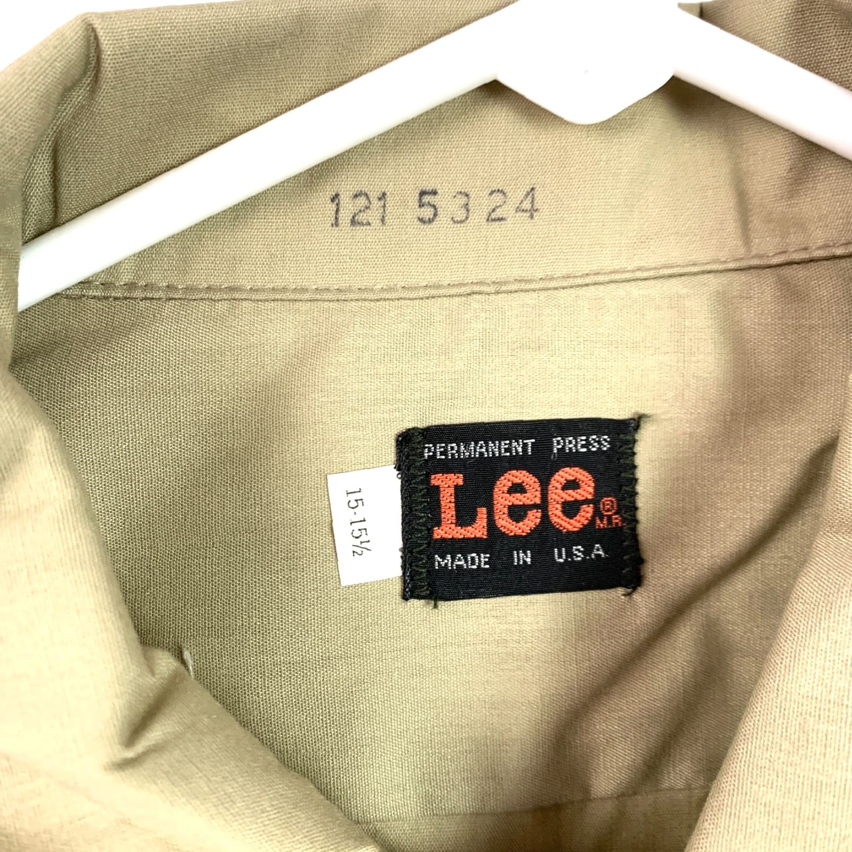 Lee VINTAGE Lee Khaki Shirt Short Sleeve 15-15.5 70s Deadstock Military/Landgirl Mens Size US M / EU 48-50 / 2 - 2 Thumbnail
