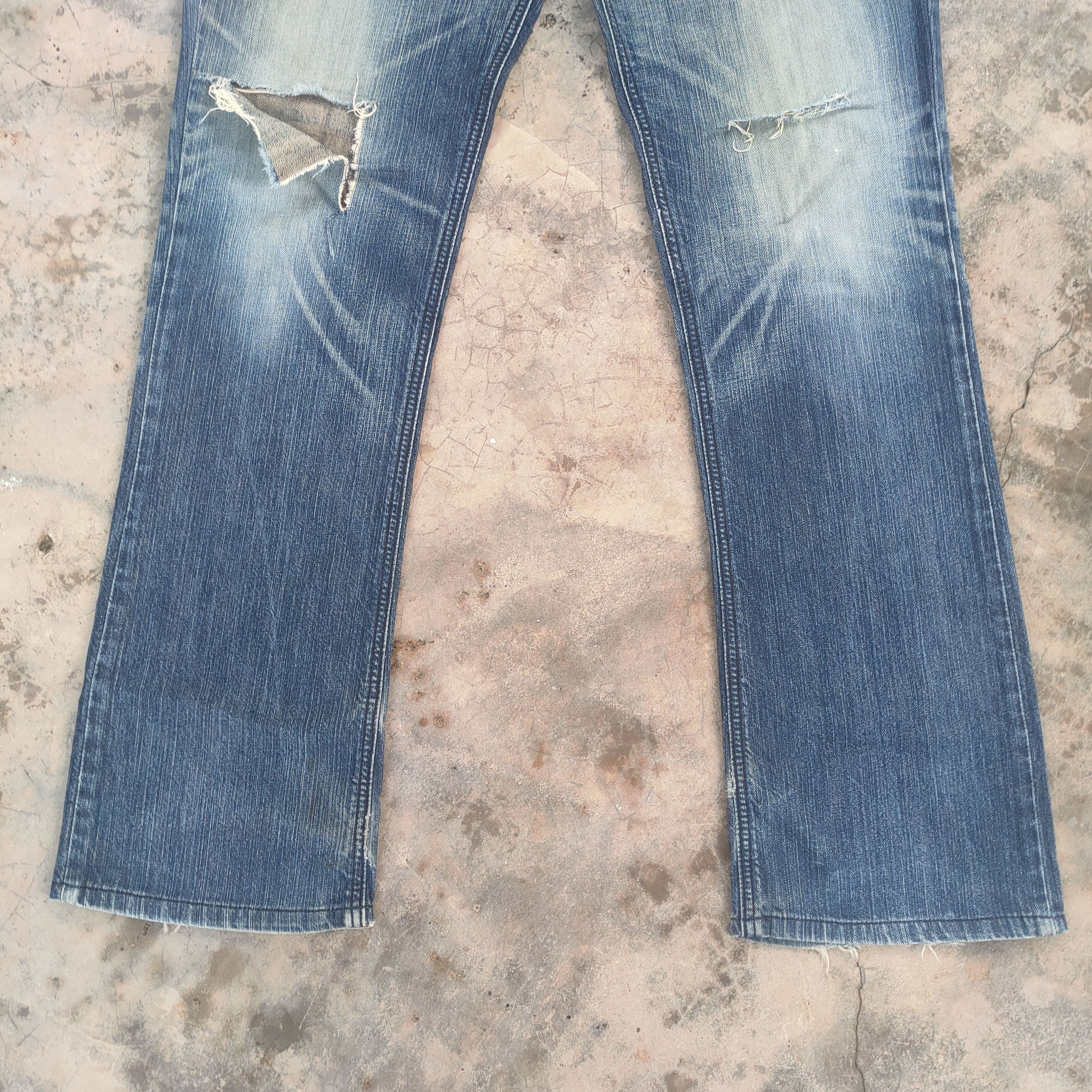 Black Label Vintage Flare japanese faded distressed jeans denim pants Size US 35 - 4 Thumbnail