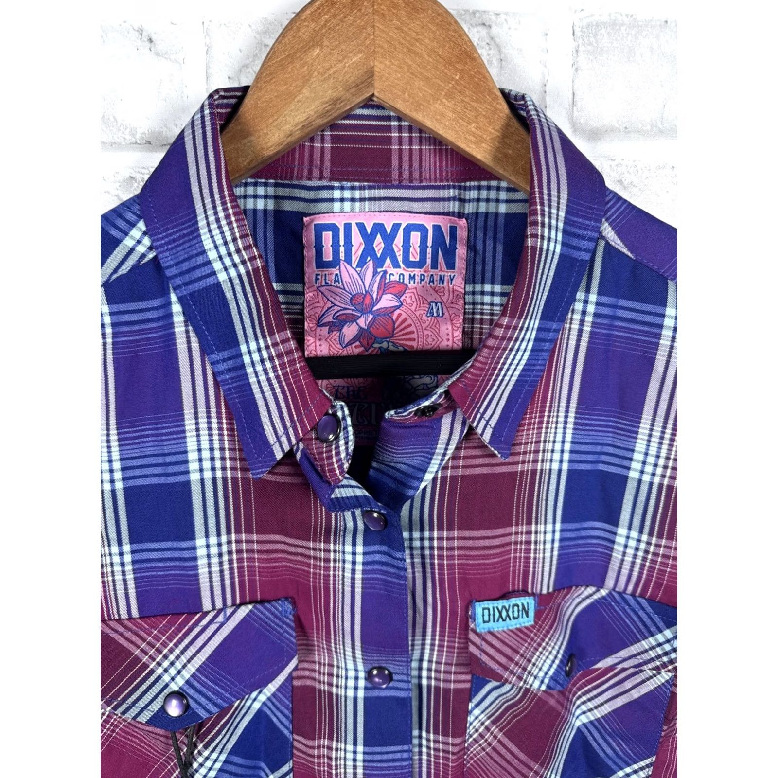 Vintage DIXXON FLANNEL CO. The Locus Plaid Snap Button Womens M Shirt Pink Plaid Snap Button Shirt Womens M Size M / US 6-8 / IT 42-44 - 2 Thumbnail