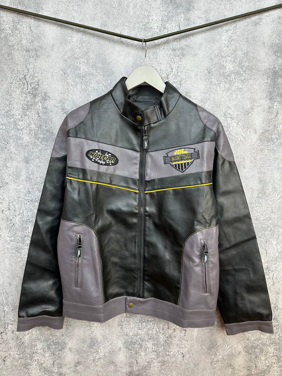 No Fear No Fear Racing Faux Leather Jacket Moto Biker Patches Zip Size US S / EU 44-46 / 1 - 1 Thumbnail