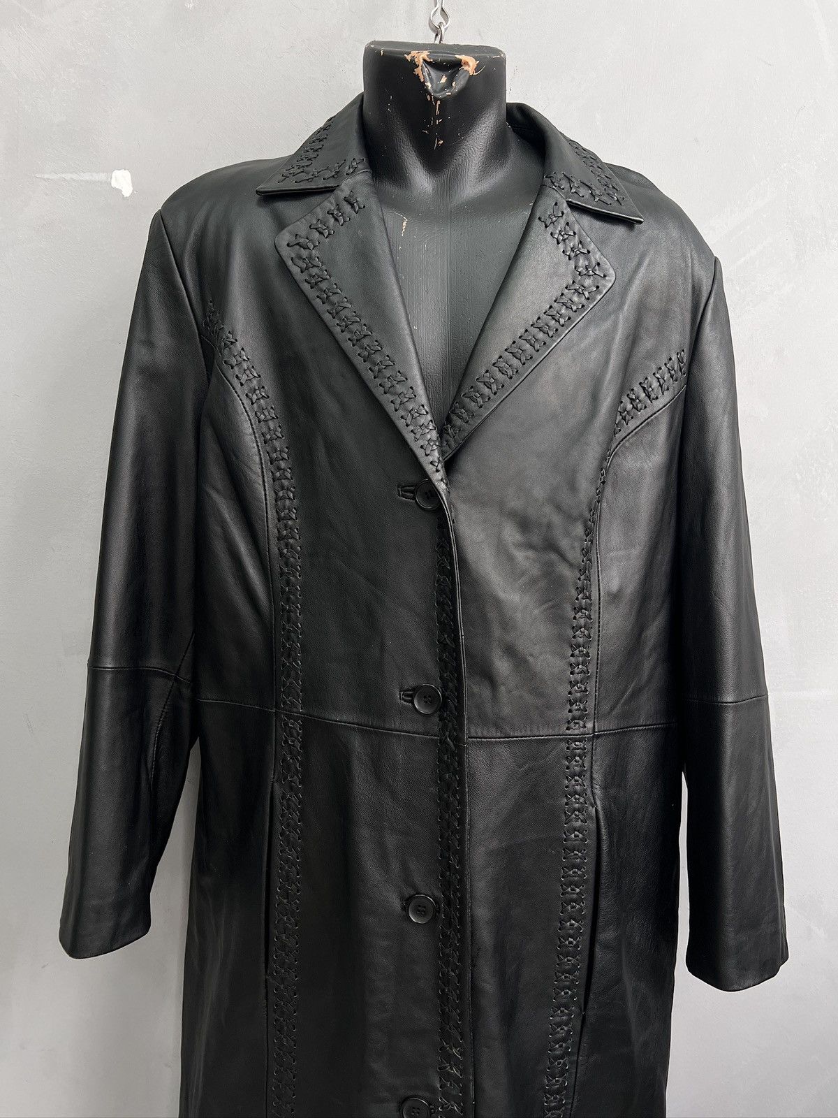 14th Addiction Gothic style balenciaga long leather coat y2k Size US L / EU 52-54 / 3 - 2 Thumbnail