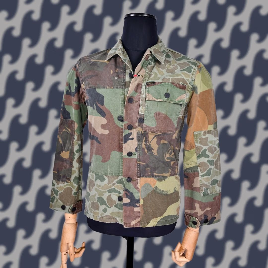 Polo Ralph Lauren Polo Ralph Lauren Military Army Camo Soldiers Fatigue Patchwork Jacket XS Mens Camouflage Navy? Size US XS / EU 42 / 0 - 1 Thumbnail