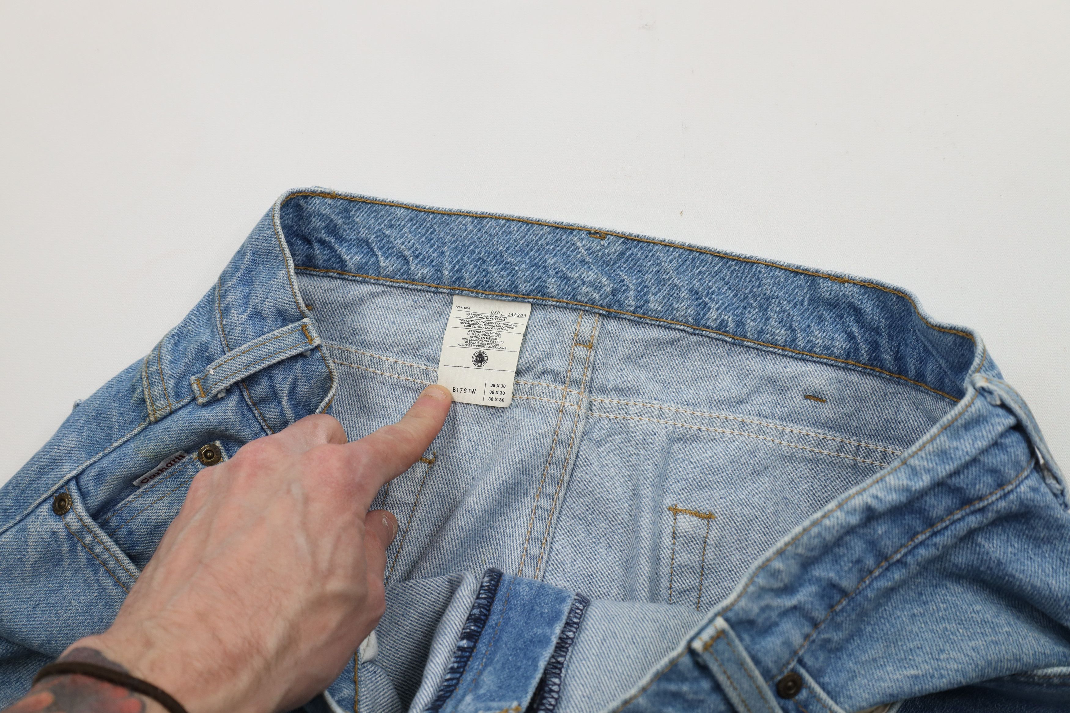 Carhartt × Vintage Vintage Y2K 2001 Carhartt Relaxed Fit Denim Jeans Blue Size US 38 / EU 54 - 9 Thumbnail