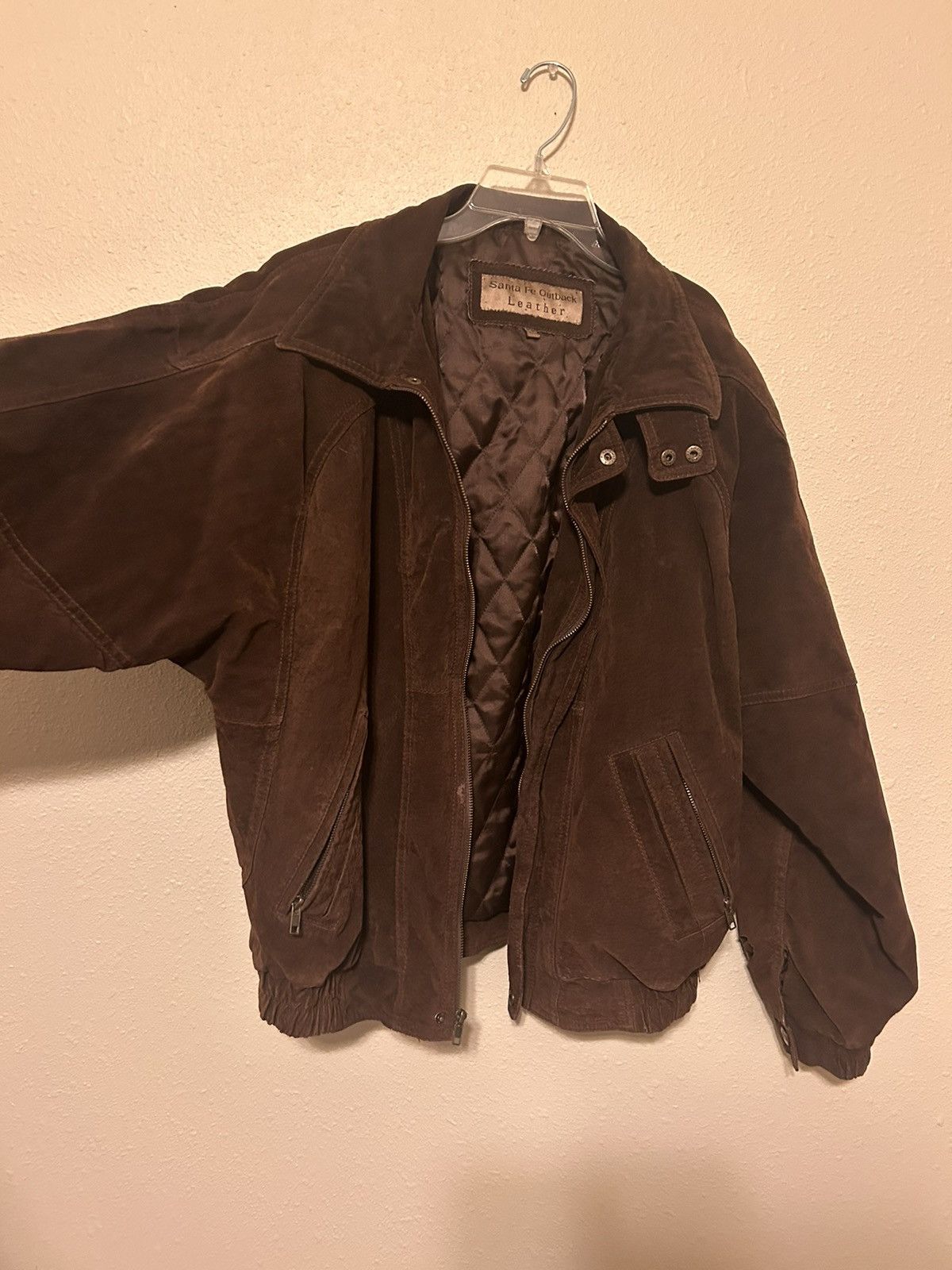 Vintage Mens vintage brown suede bomber jacket Size US L / EU 52-54 / 3 - 2 Thumbnail