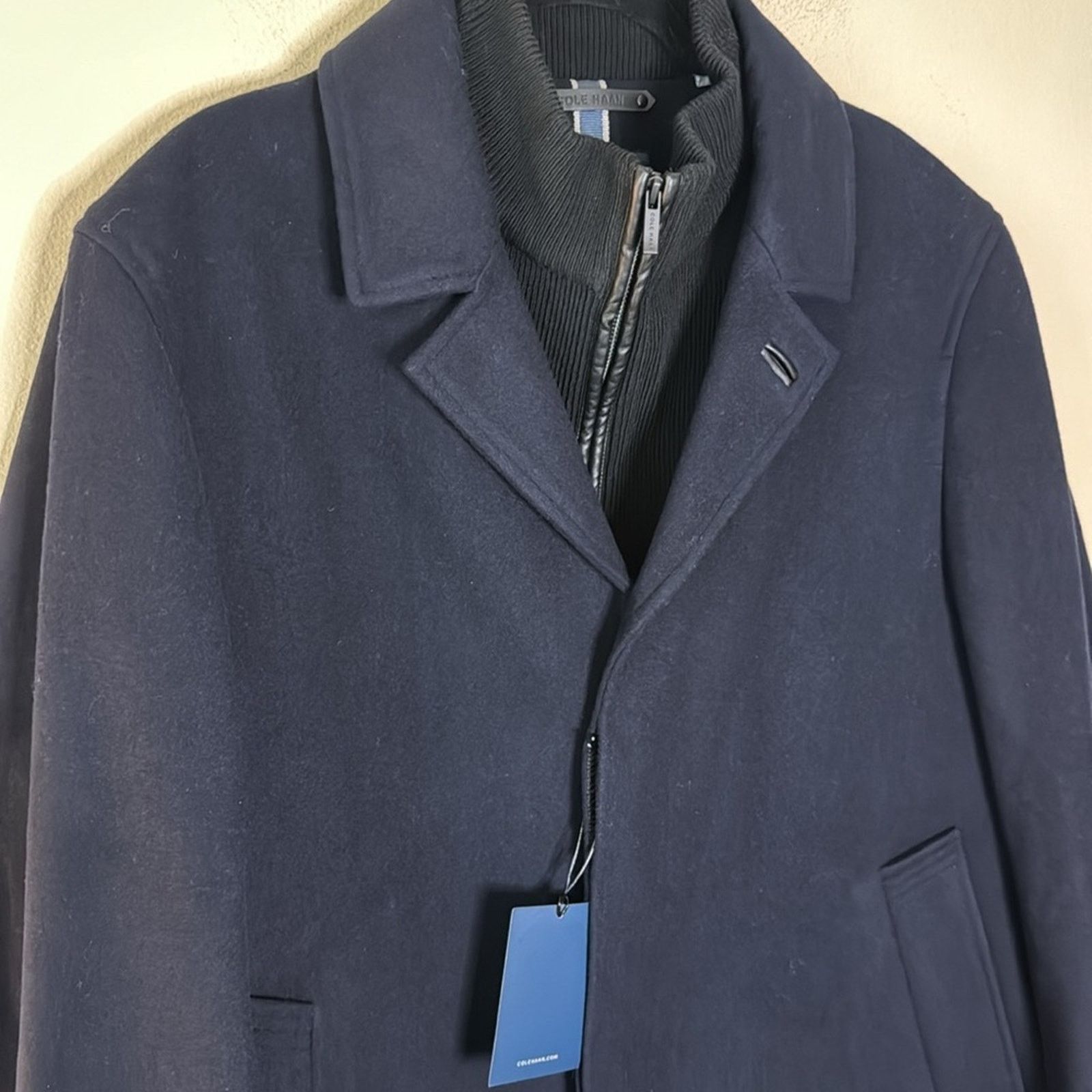 Cole Haan Cole Haan Wool Plush Car Coat - Navy Size XL Size US XL / EU 56 / 4 - 5 Thumbnail