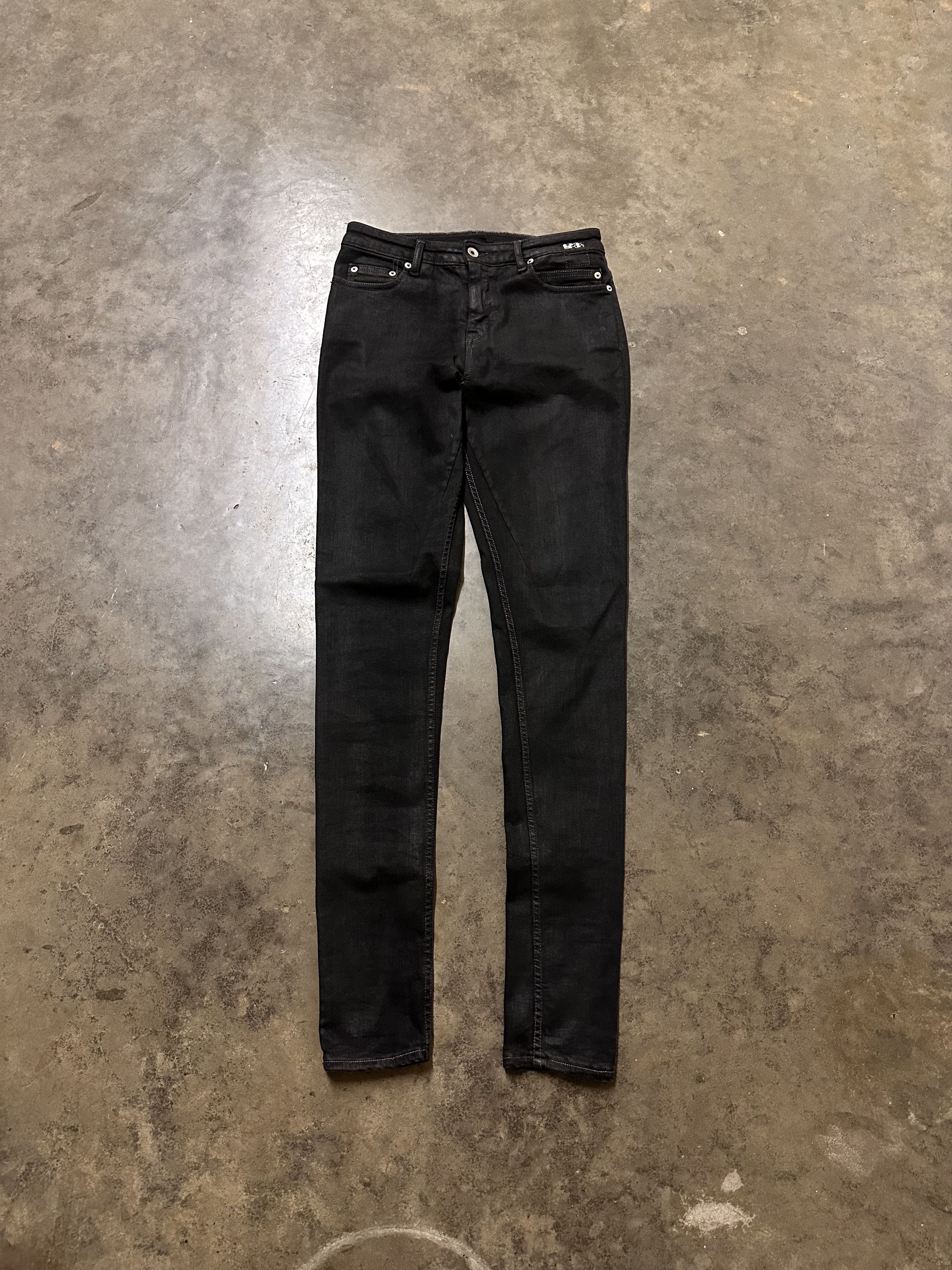 Rick Owens Rick Owens waxed SBB Detroit Cut denim | Grailed