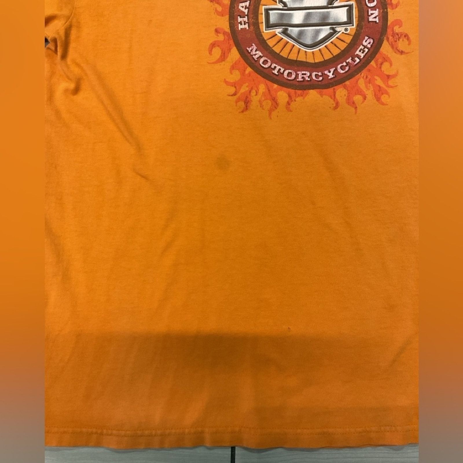 Harley Davidson 2000’s Harley-Davidson Kalispell, Montana Orange Graphic Tee Size US XL / EU 56 / 4 - 9 Thumbnail
