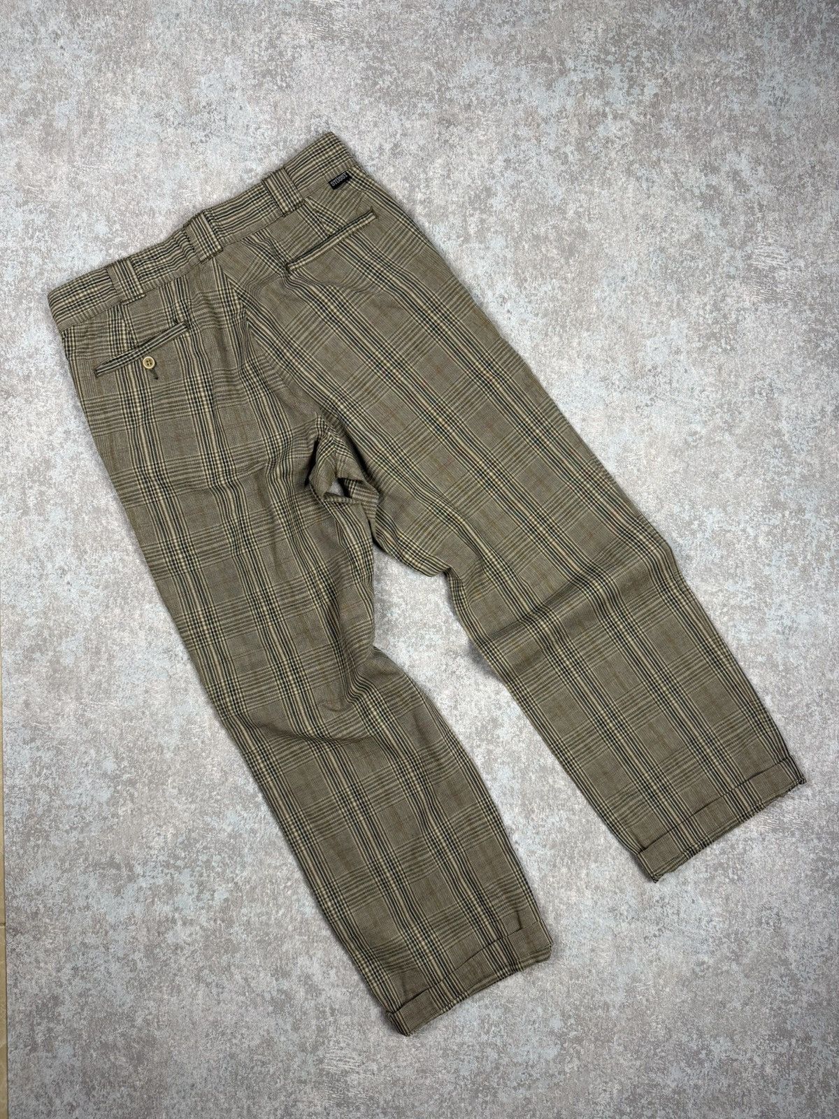 Stussy Vintage Stussy Plaid Brown Tartan Check Dress Pants Size 30 Size US 30 / EU 46 - 2 Thumbnail