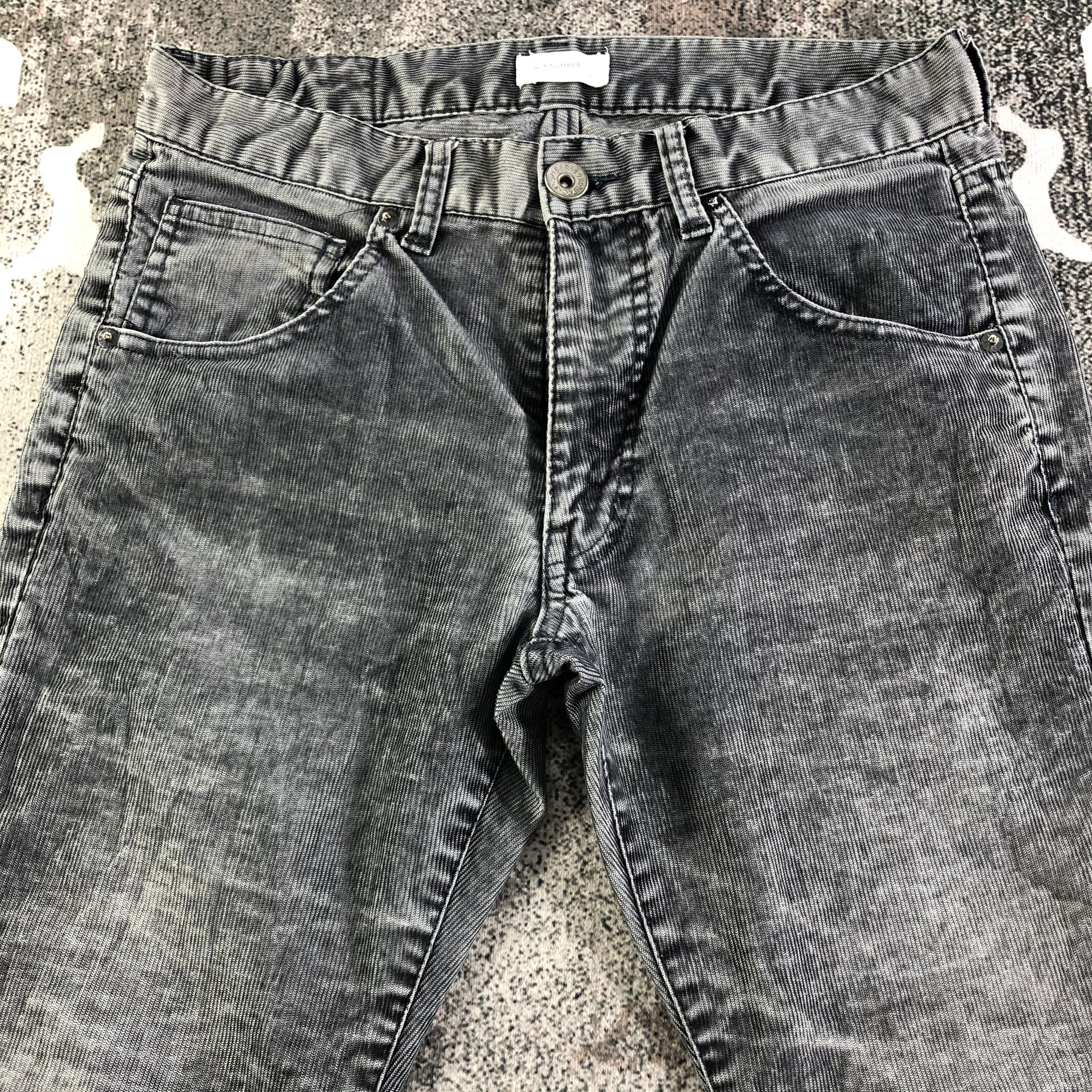 Japanese Brand Back Number Jeans Faded Black Denim Size US 30 / EU 46 - 3 Thumbnail