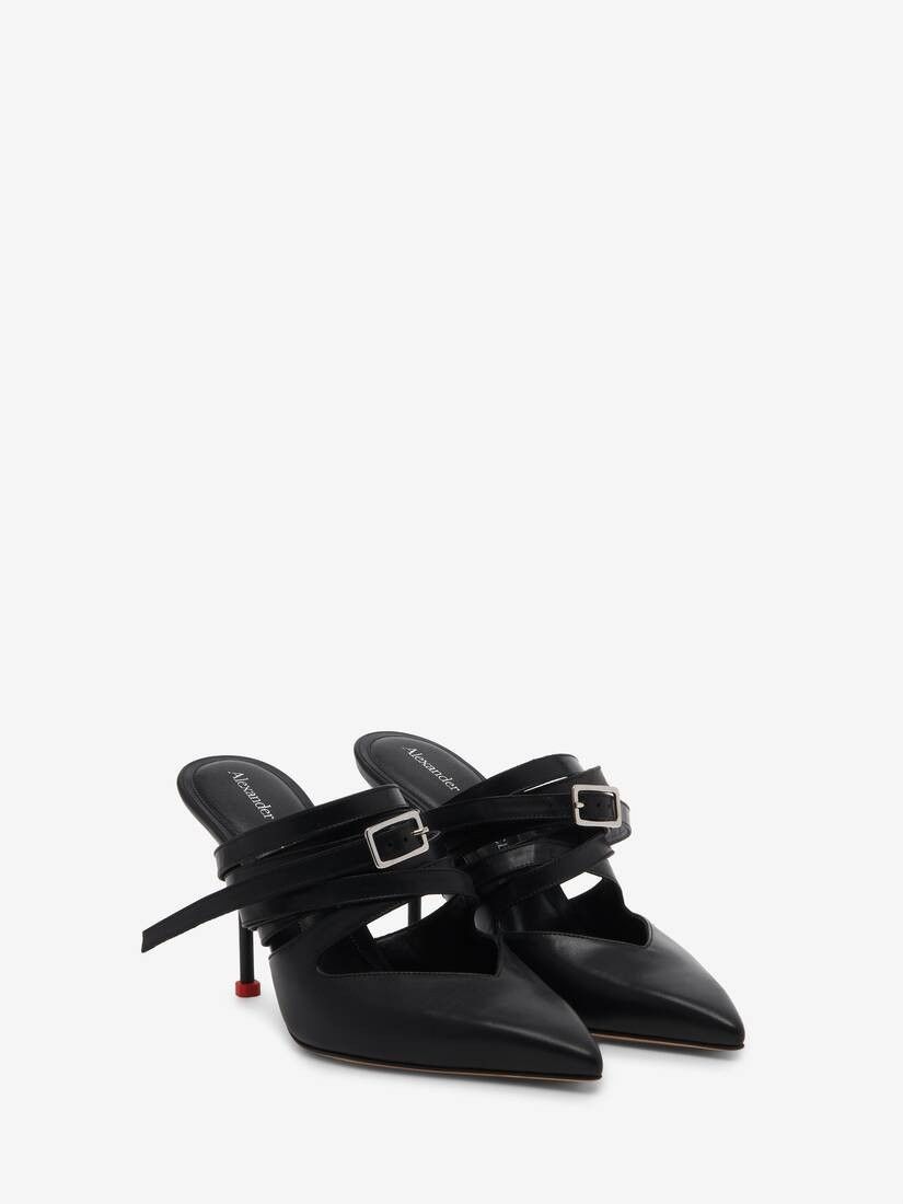 Alexander McQueen o1w1db10925 Strappy Mule in Black Size US 10 / IT 40 - 2 Thumbnail