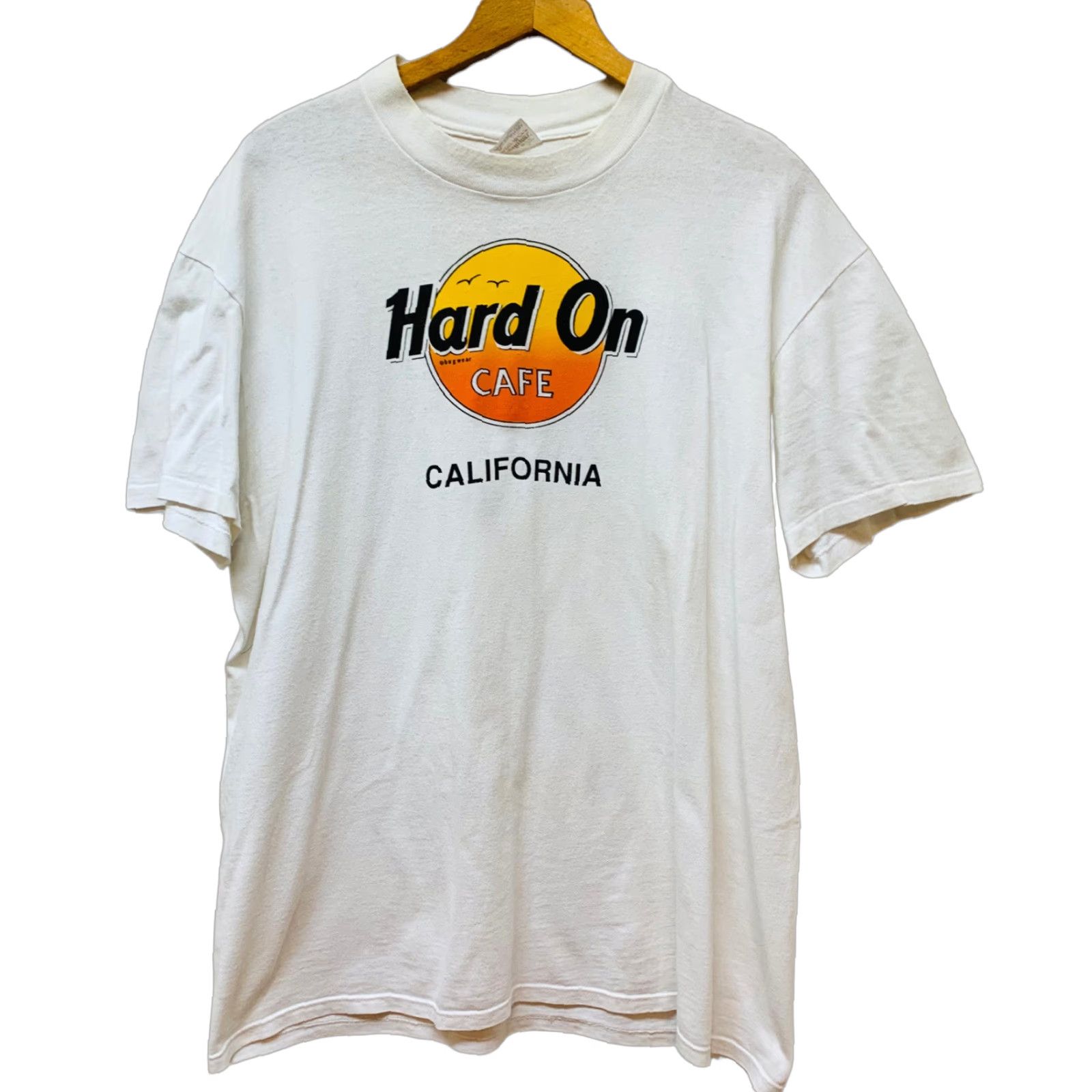 Vintage VINTAGE Stedman Shirt XL White Graphic Tee Men 1990s California Hard On Cafe Size US XL / EU 56 / 4 - 1 Thumbnail