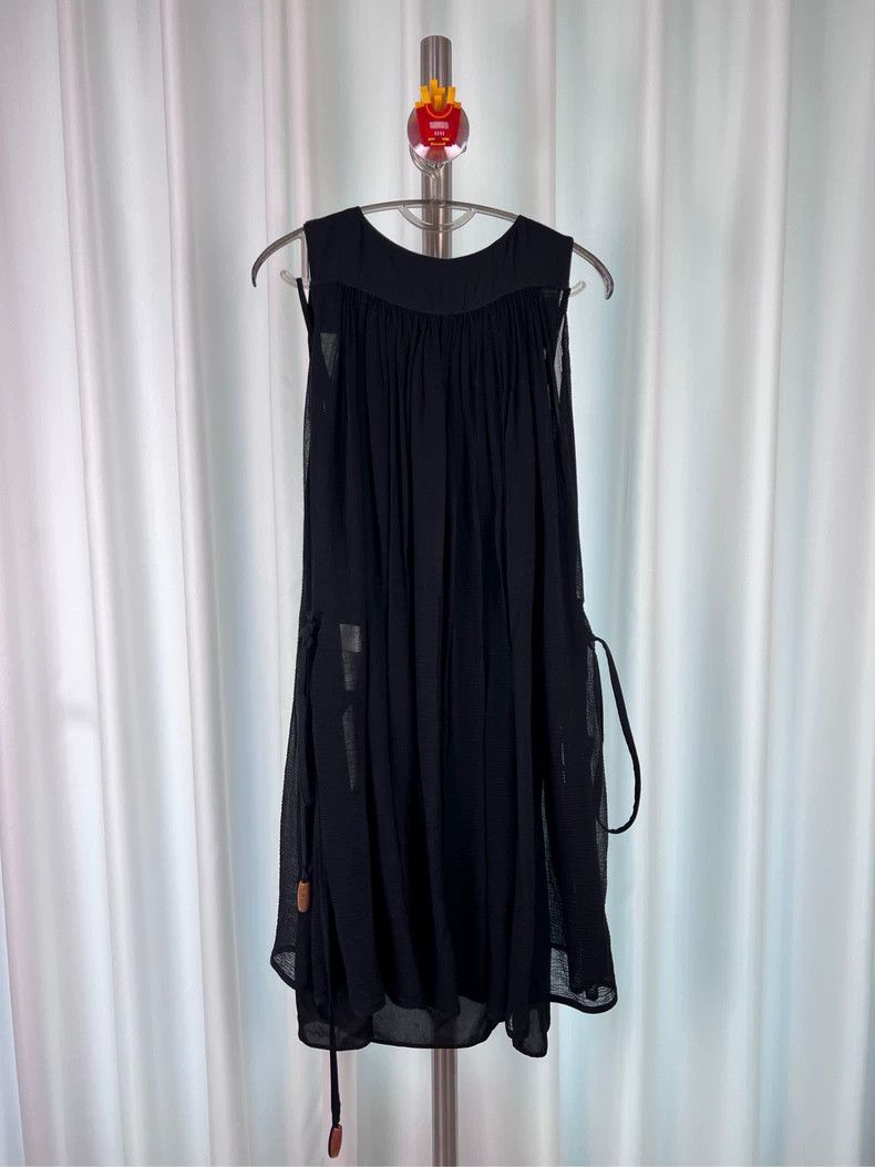 Loewe LOEWE Women's black spring summer mulberry silk dress Size XS / US 0-2 / IT 36-38 - 2 Thumbnail