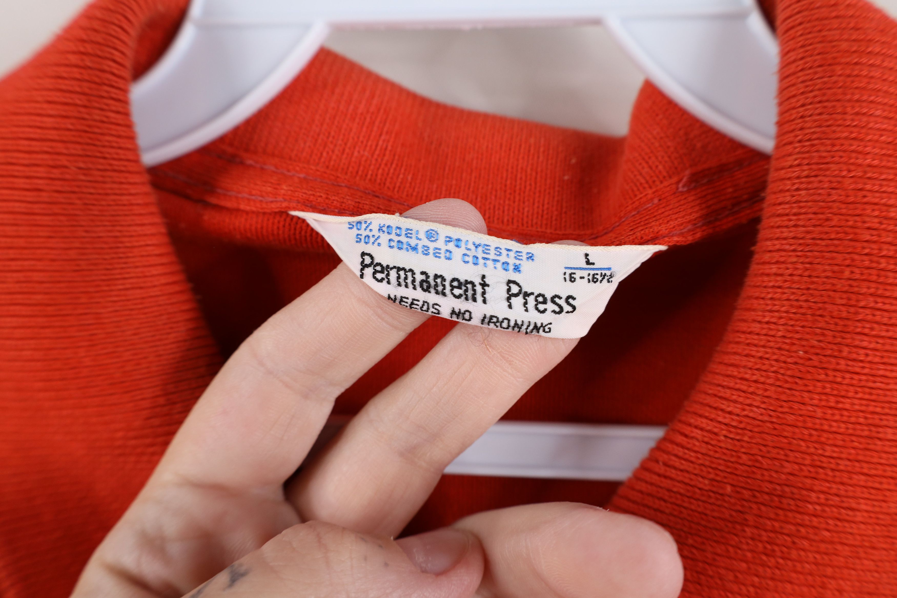 Vintage Vintage 70s Streetwear Gusset Collared Polo Shirt Orange USA Size US L / EU 52-54 / 3 - 10 Thumbnail