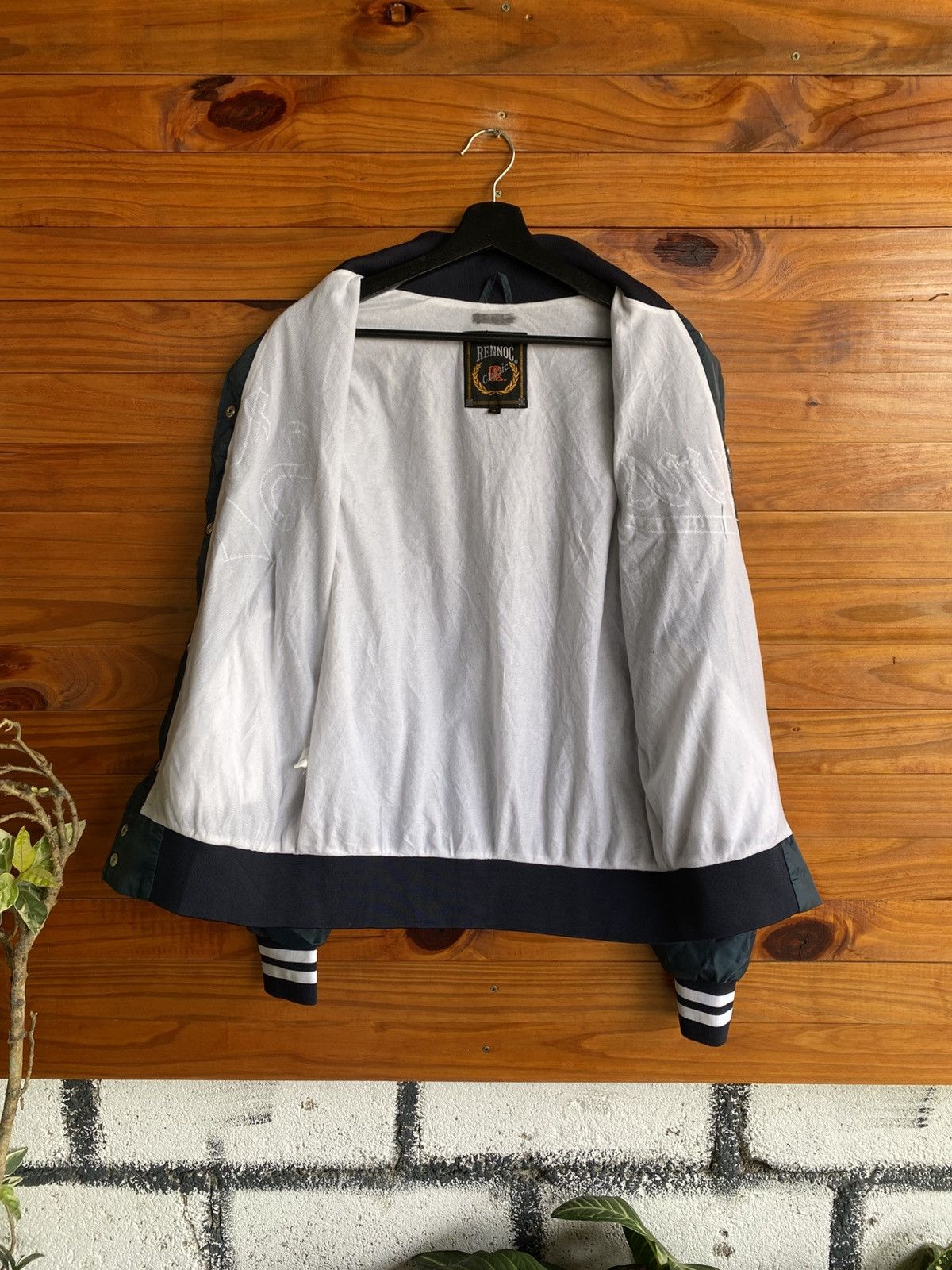 Rennoc RENNOC Classic Stars Varsity Jacket Navy Blue Button up Size US M / EU 48-50 / 2 - 6 Thumbnail