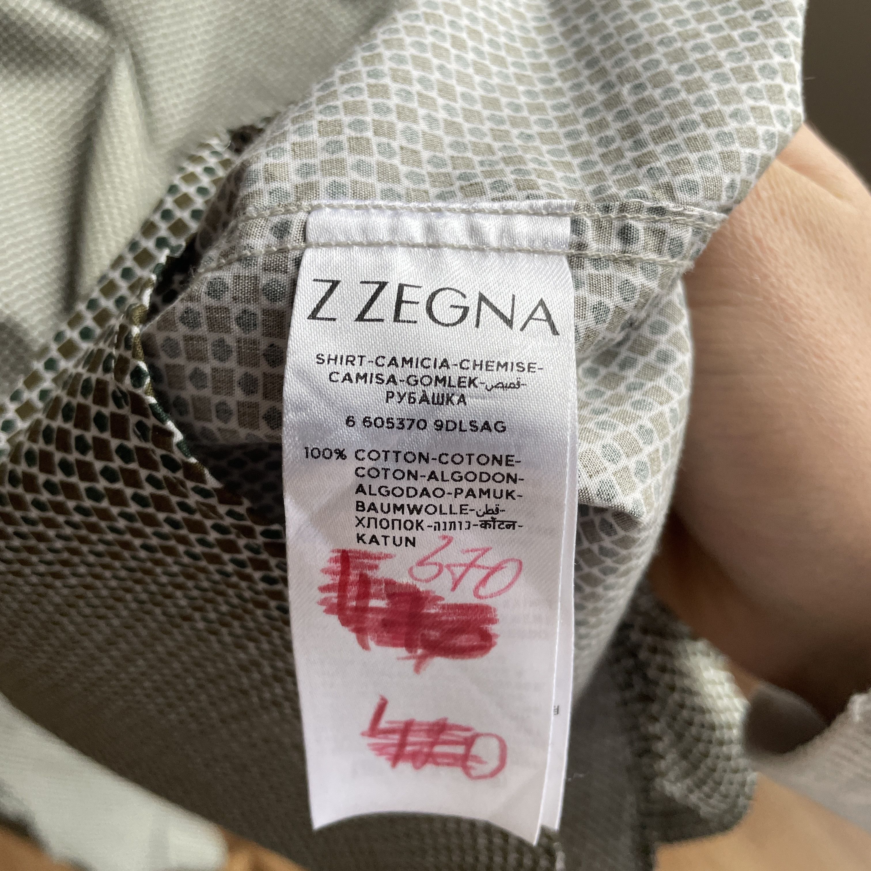 Ermenegildo Zegna Z Zegna Pattern Slim Fit Dress Shirt Size 38 Size US M / EU 48-50 / 2 - 6 Thumbnail