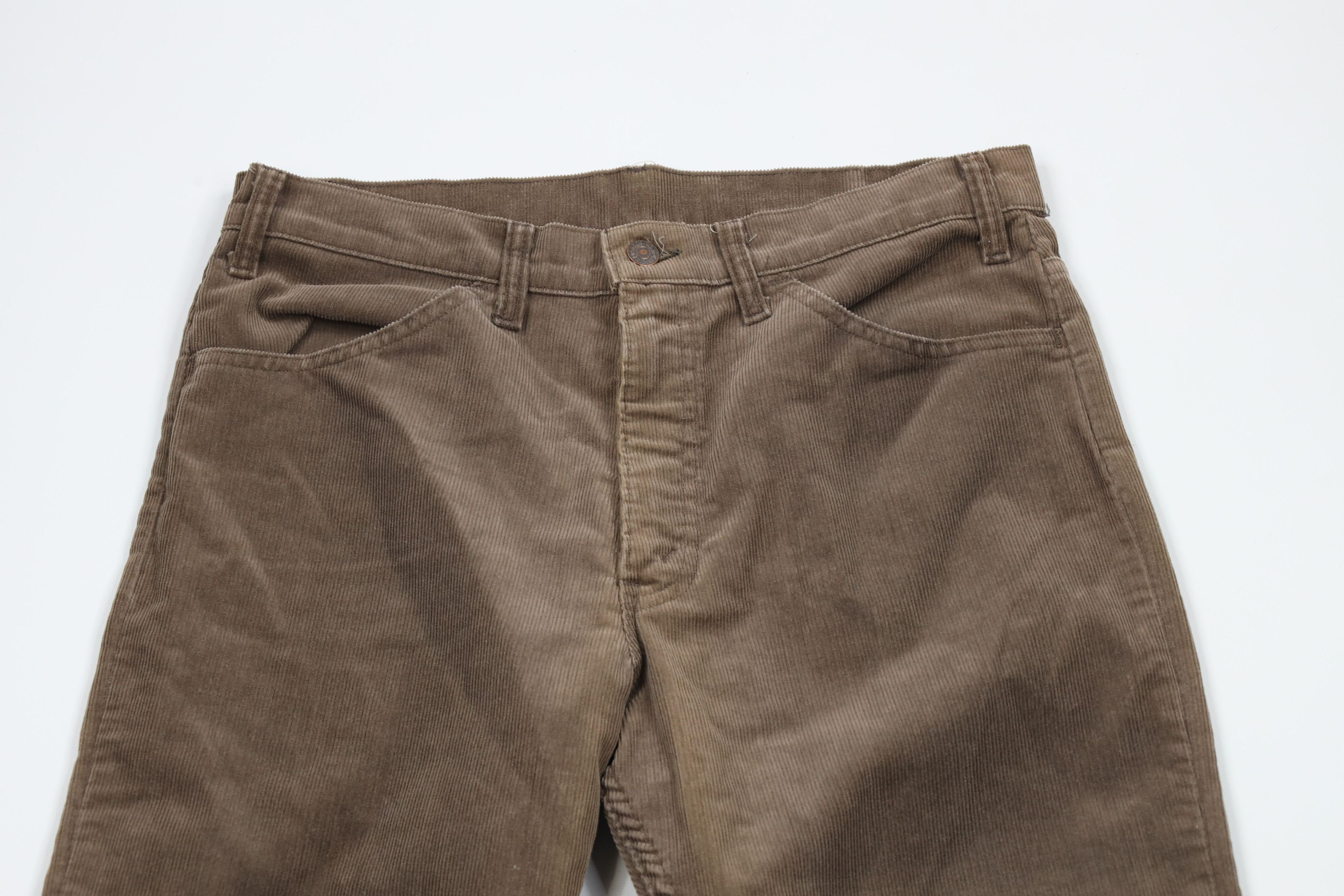 Levi's × Vintage Vintage 70s 80s Levis Leg Corduroy Chino Pants Brown USA Size US 32 / EU 48 - 2 Thumbnail