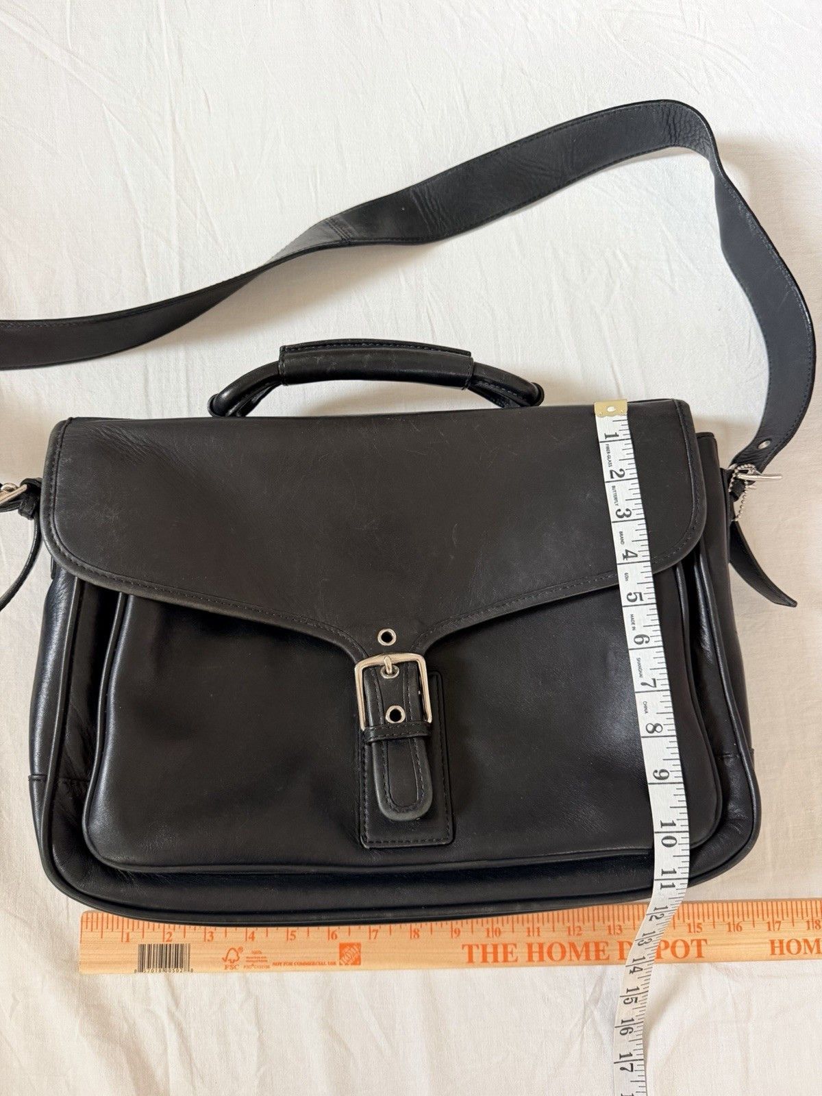 Coach Vtg Coach Logan BLK Leather Large Business Messenger Bag Size ONE SIZE - 11 Thumbnail