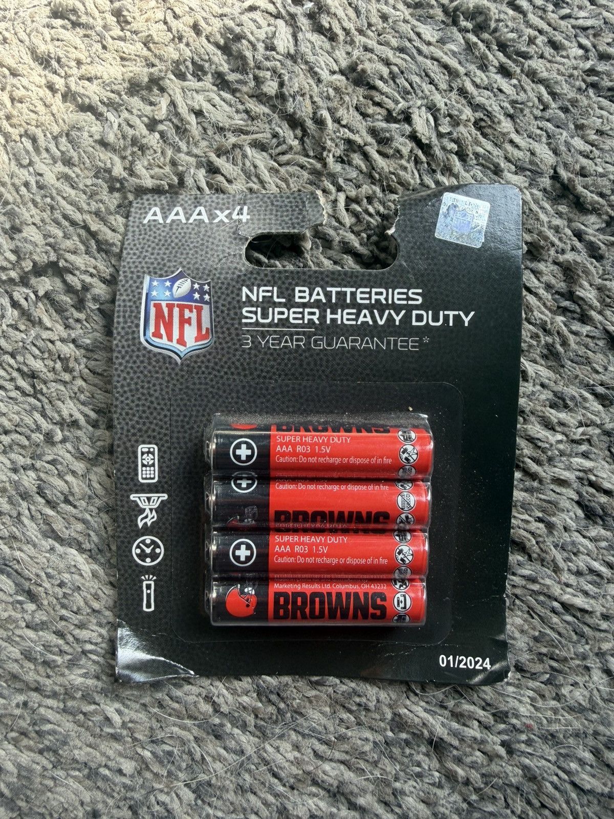 NFL 2021 NFL Batteries Super Heavy Duty AAA X 4 Pack Size ONE SIZE - 1 Thumbnail