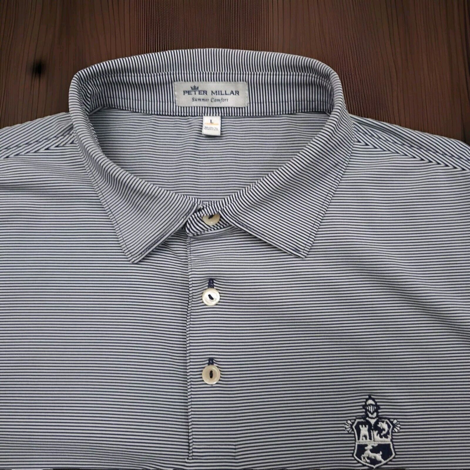 Peter Millar Peter Millar Summer Comfort Polo Shirt Golf Striped Print Size US L / EU 52-54 / 3 - 3 Thumbnail
