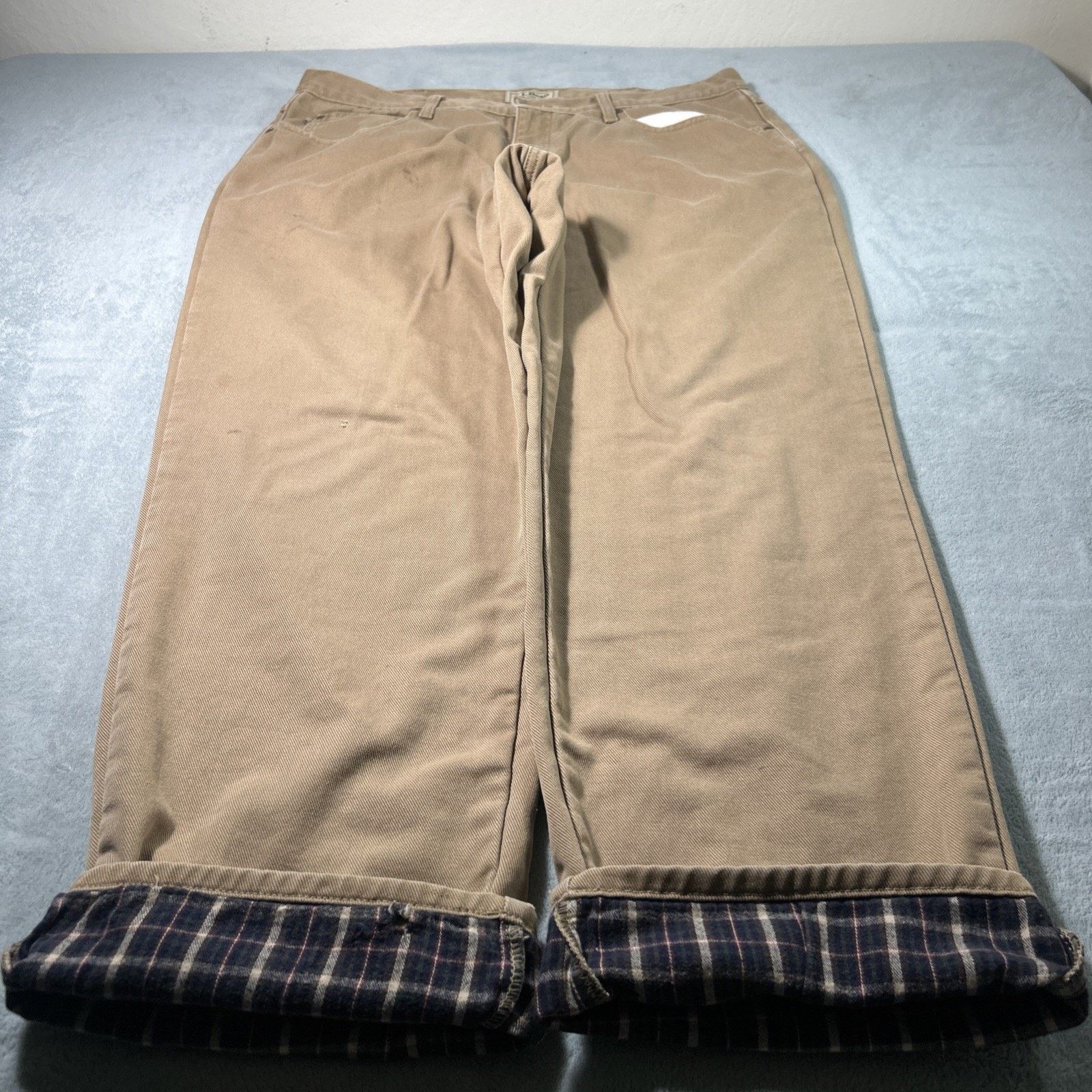 L.L. Bean LL Bean Flannel Lined Straight Jeans 38x32 Plaid Outdoors Size US 38 / EU 54 - 1 Thumbnail