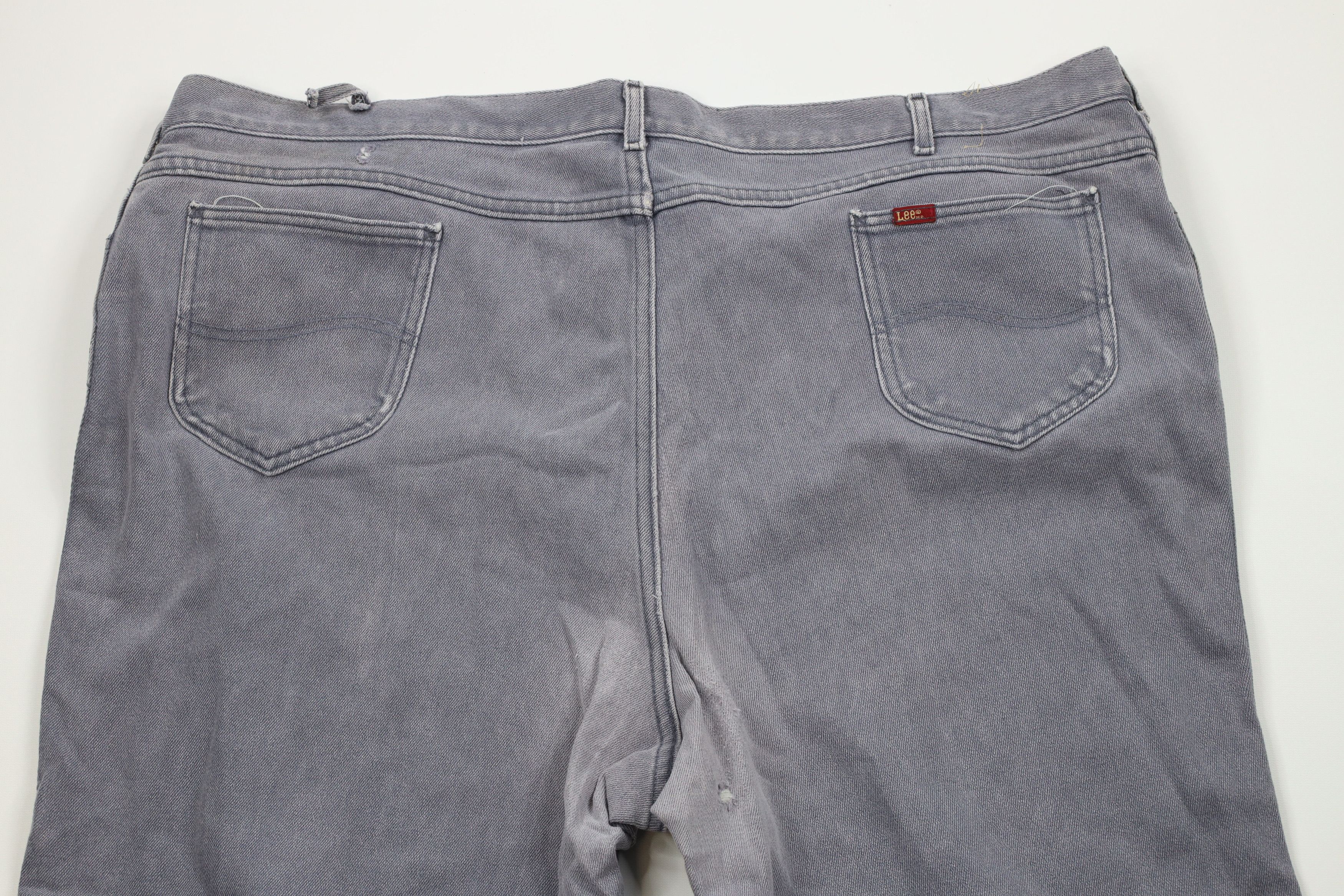 Vintage Vintage 90s Lee Wide Leg Flared Denim Jeans Gray USA Size US 44 / EU 60 - 11 Thumbnail