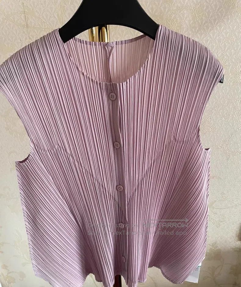 Issey Miyake Issey Miyake Purple Tank Top Size L / US 10 / IT 46 - 1 Thumbnail