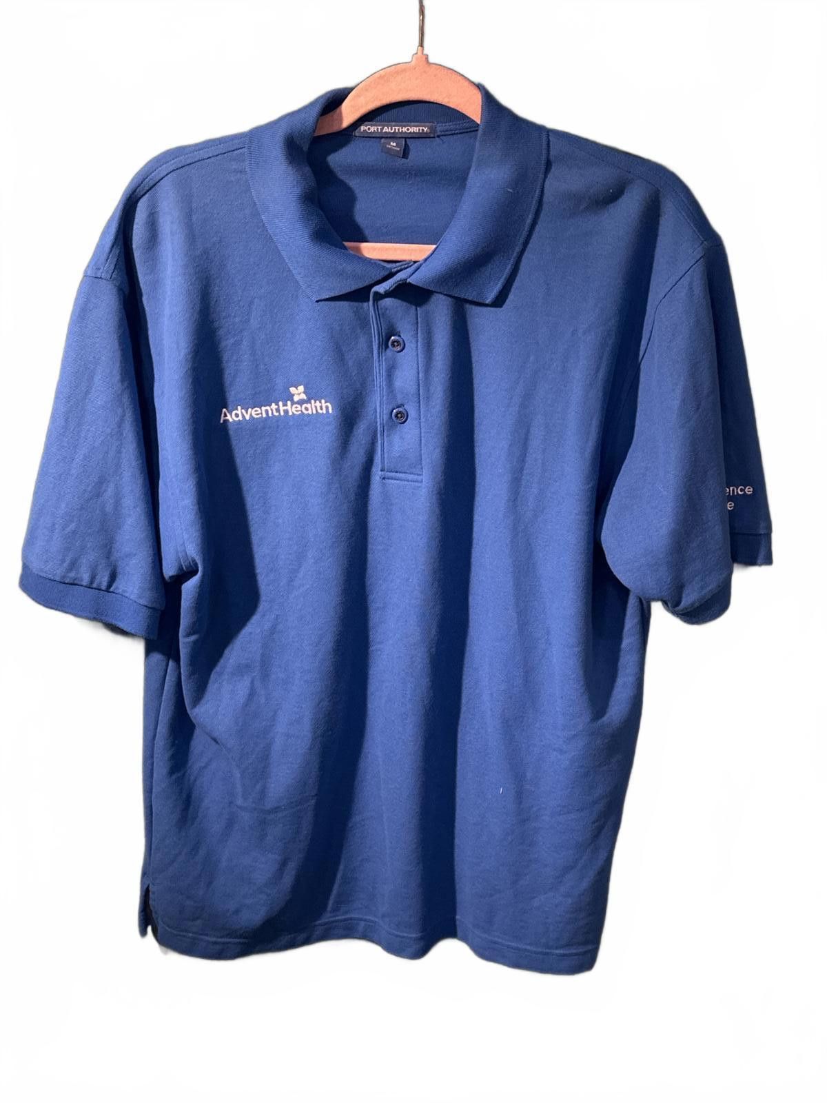 Port Authority Men's Medium Port Authority X AdventHealth Blue Polo Size US M / EU 48-50 / 2 - 1 Thumbnail