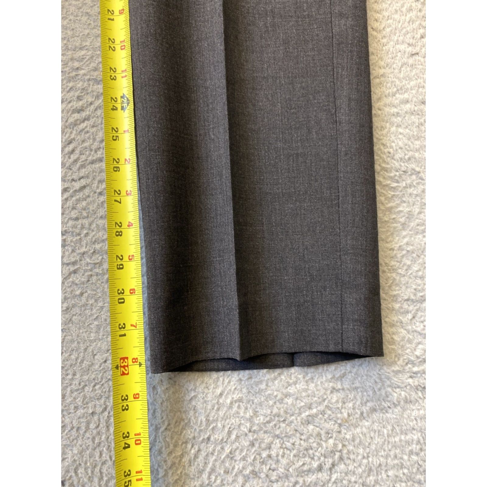 Banana Republic BANANA REPUBLIC Dress Pants Men's 34x32 Wool Blend Gray Flat Front Straight Leg Business Workwear Size US 34 / EU 50 - 4 Thumbnail