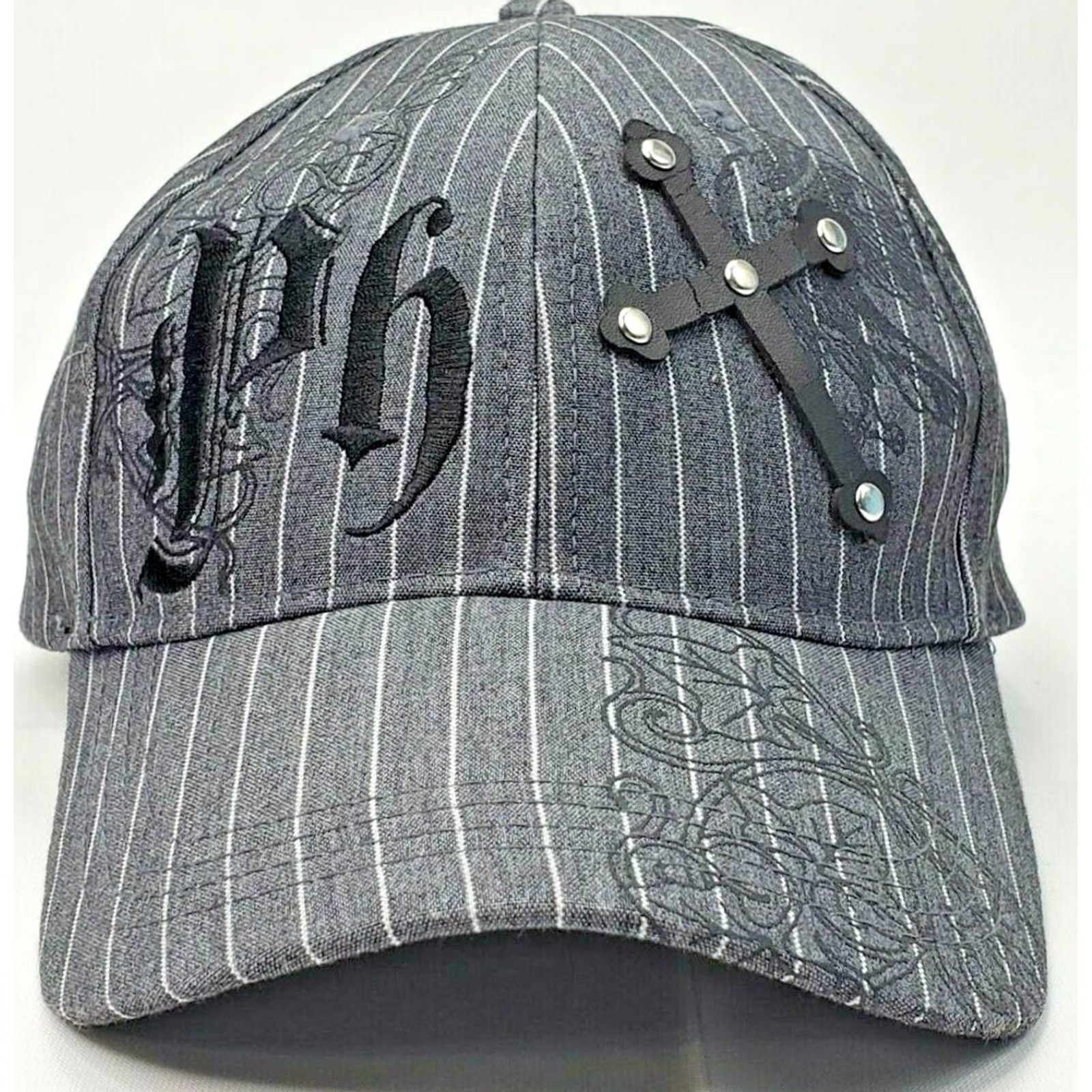 Planet Hollywood VINTAGE Planet Hollywood Baseball Cap Black Gray Adjustable EUC Mens Hat 1998 Cross Graphic 90s Orlando Florida Size ONE SIZE - 3 Thumbnail