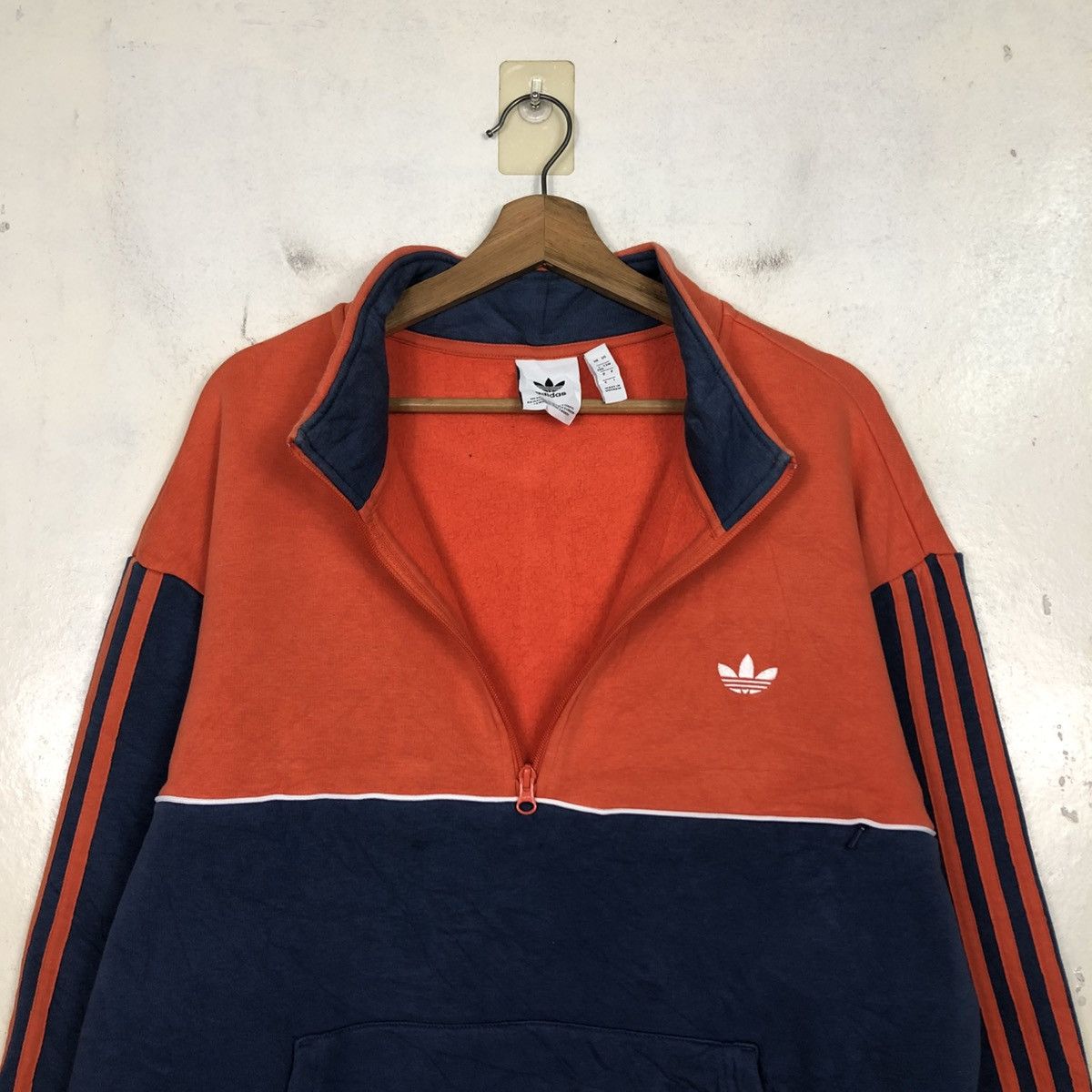 Adidas 📌Double Tone Adidas Anorak Half Zipper Sweater Size US M / EU 48-50 / 2 - 11 Thumbnail