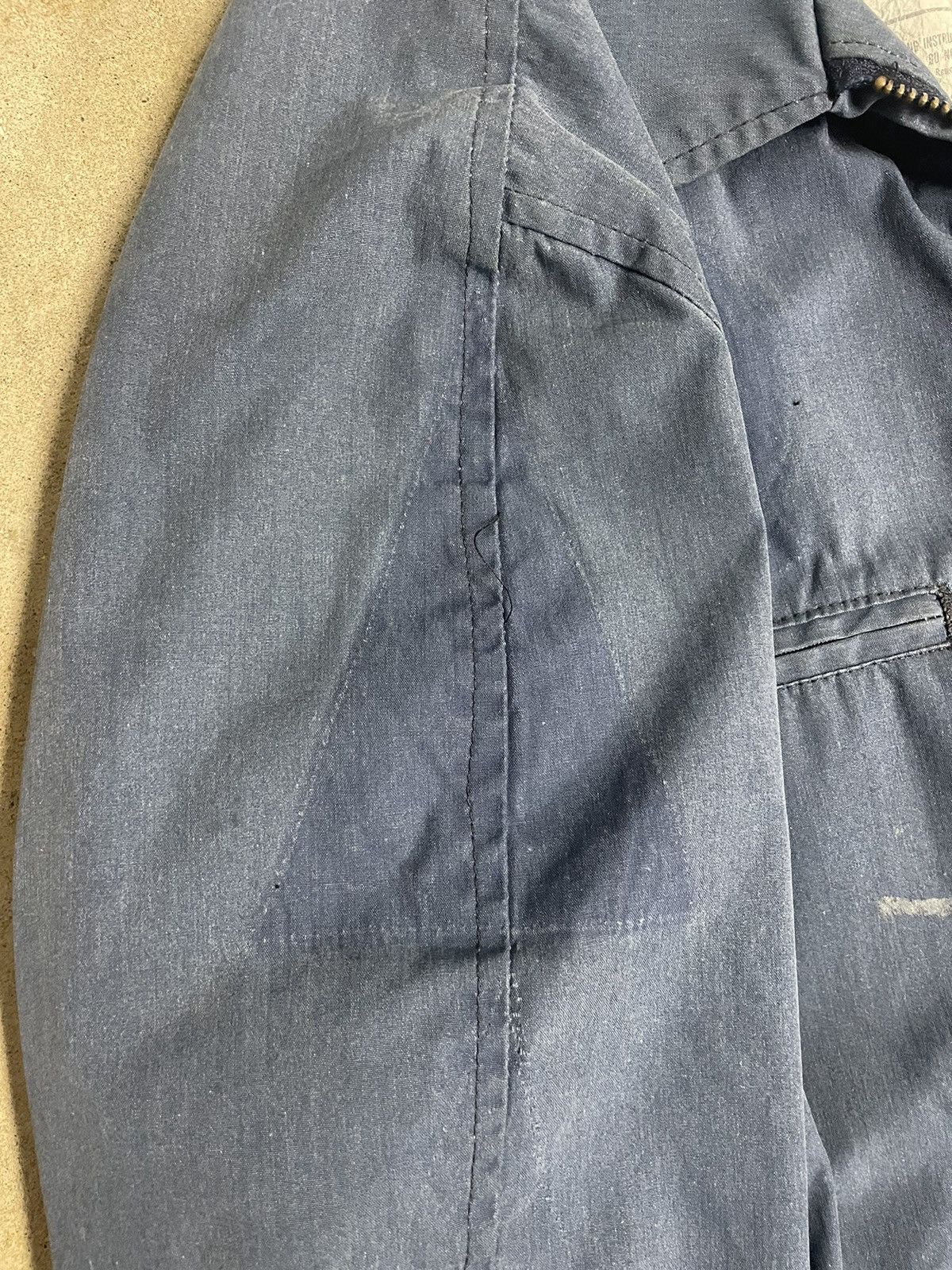 Vintage 1970s Lined Navy Utility Work Jacket Size US S / EU 44-46 / 1 - 5 Thumbnail