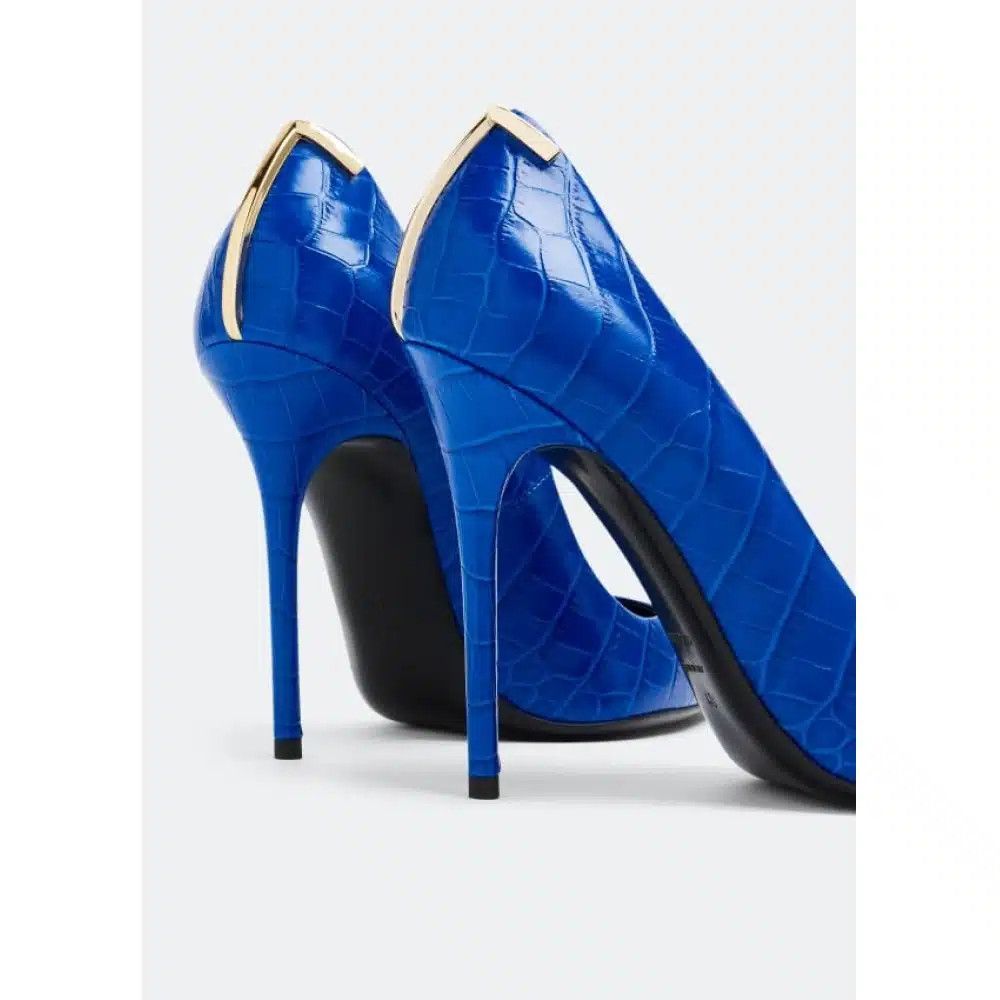 Tom Ford o1loc1c1224 W3128 Hi Heel Pumps in Blue Size US 8.5 / IT 38.5 - 2 Thumbnail