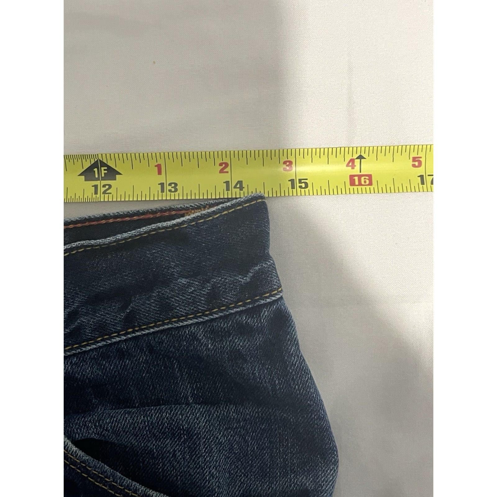 Raleigh Denim Raleigh Denim Martin Selvedge Jeans Dark Wash 29x26.5 Straight Fit Unisex Adults Blue USA Size US 29 - 6 Thumbnail