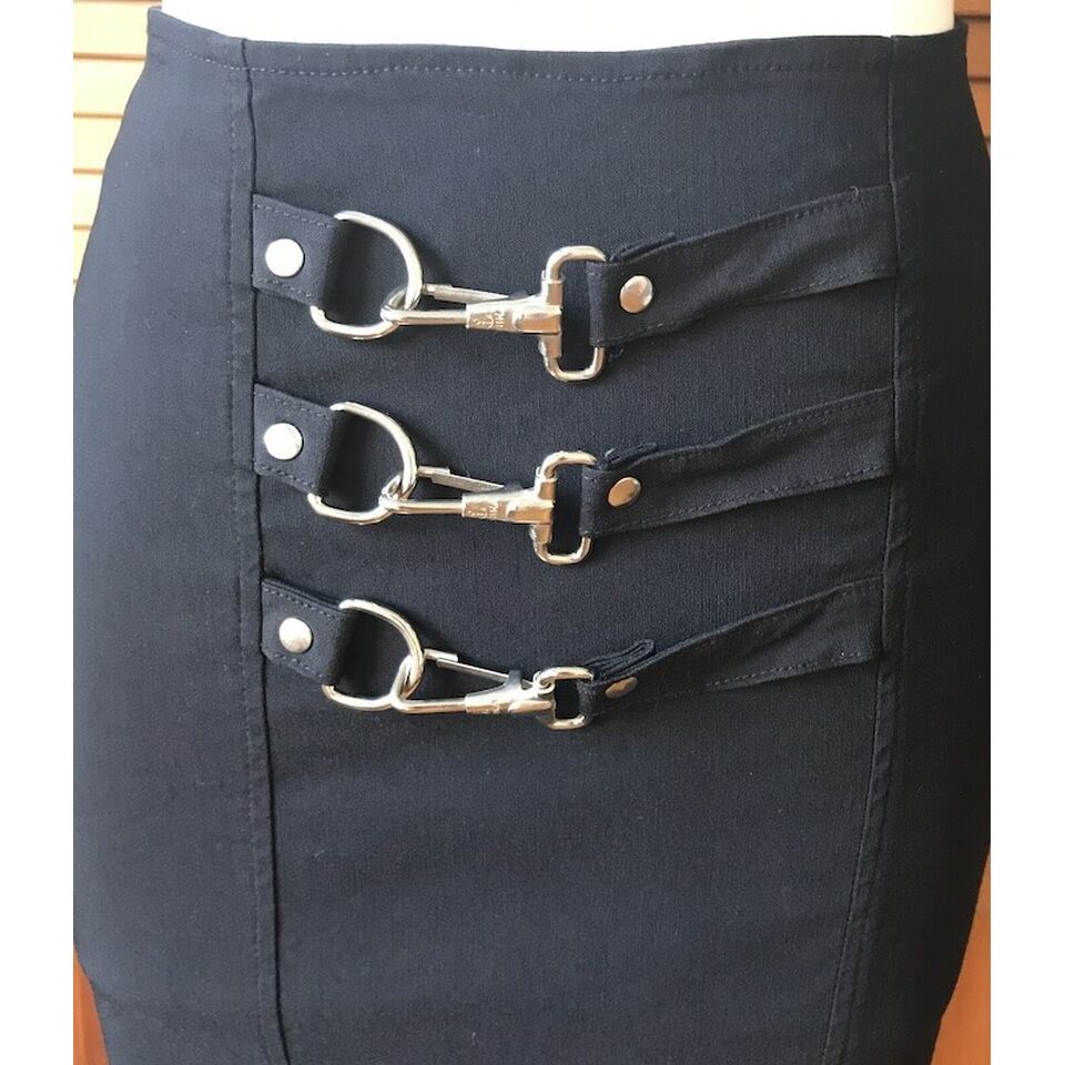 Lip Service Vintage Lip Service Gangsta Pranksta Black Fishtail Skirt S Size 27" / US 4 / IT 40 - 5 Thumbnail
