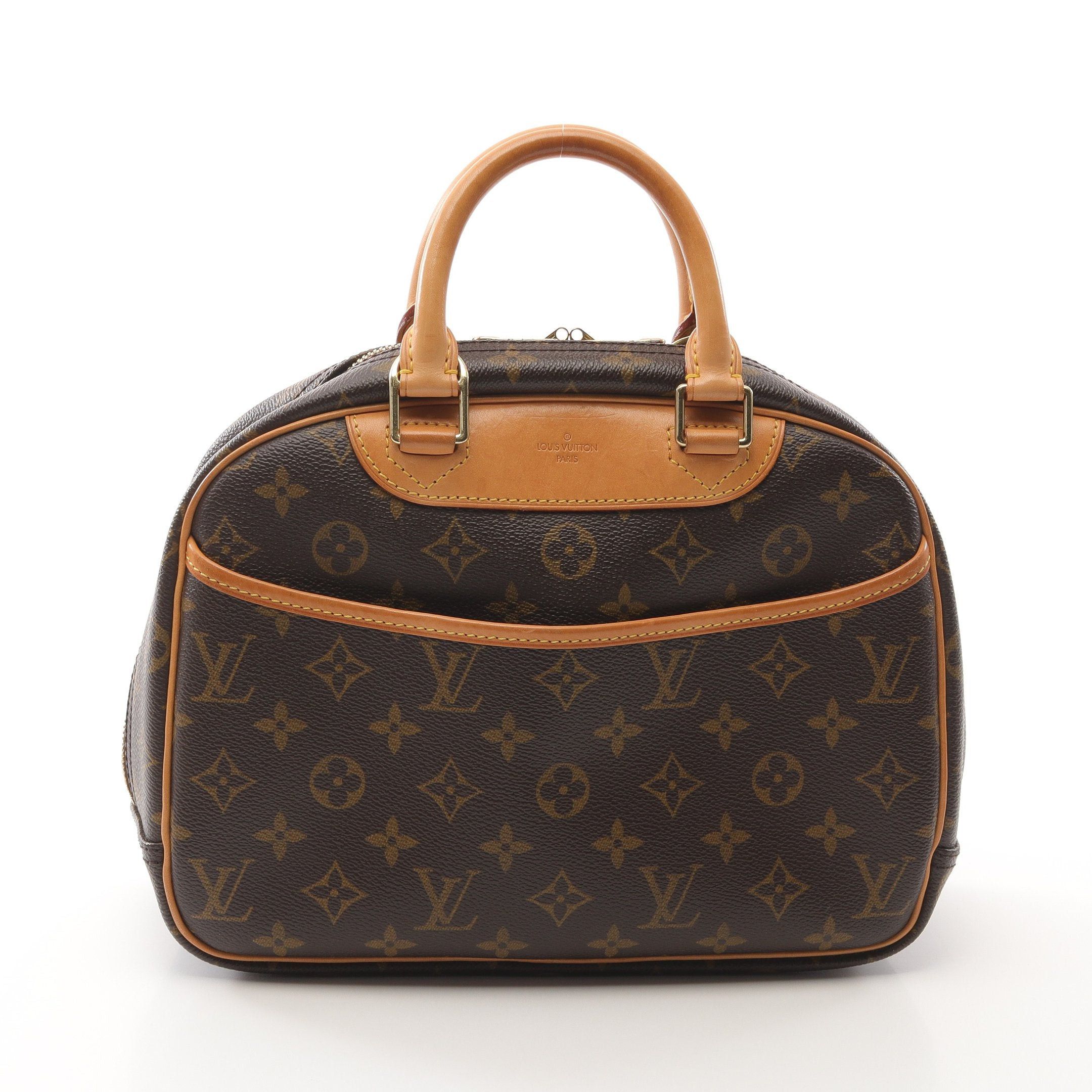 Louis Vuitton Louis Vuitton Trouville Monogram Handbag Leather Brown Size ONE SIZE - 1 Thumbnail