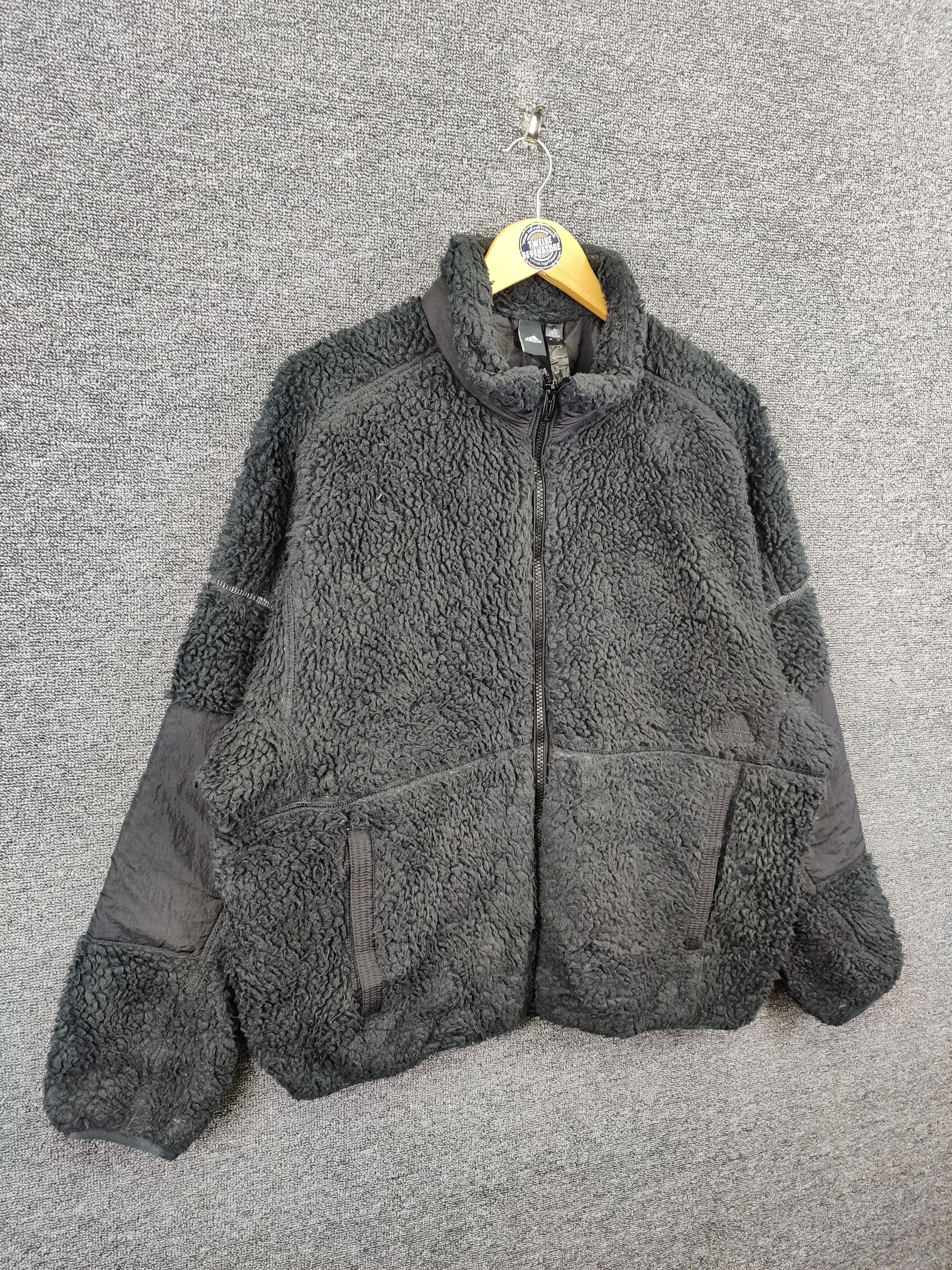 Adidas Vintage Adidas Three Stripes Fleece Jacket Size US L / EU 52-54 / 3 - 5 Thumbnail