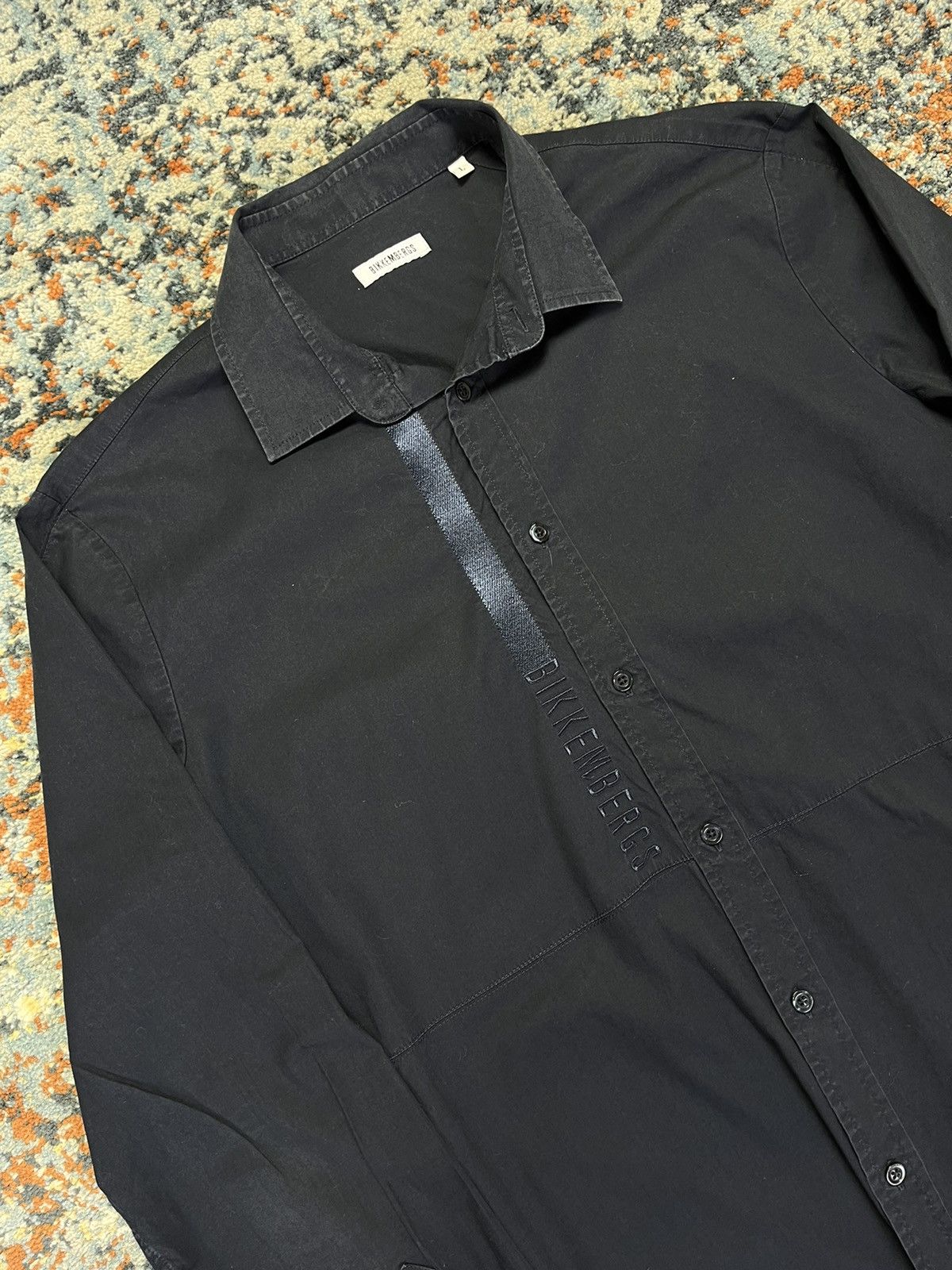 Dirk Bikkembergs × Japanese Brand Vintage y2k Dirk Bikkembergs embroidered spellout shirt Size US L / EU 52-54 / 3 - 3 Thumbnail