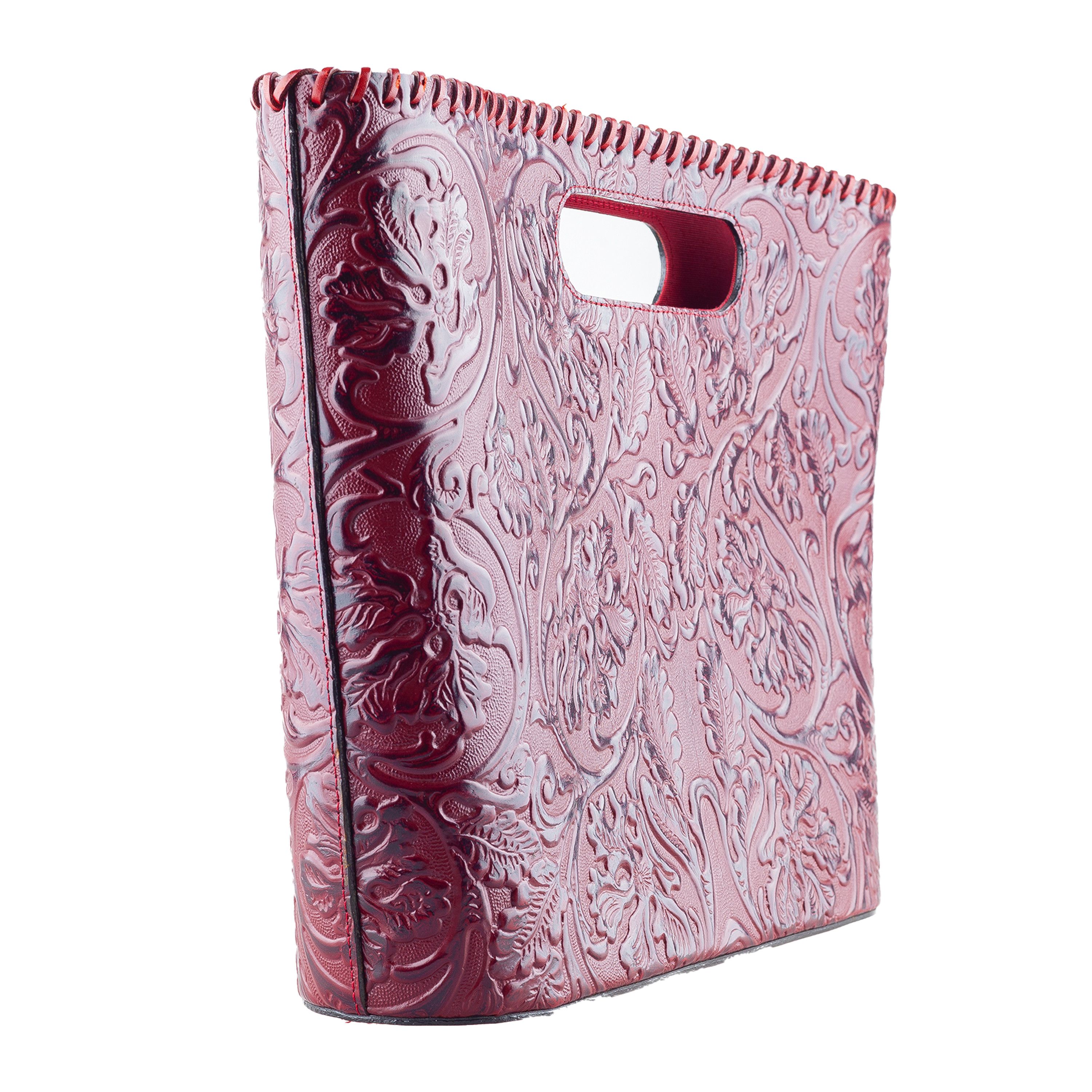 Kenzo Kenzo Burgundy Rigid Embossed Vintage Hand Bag Size ONE SIZE - 2 Thumbnail