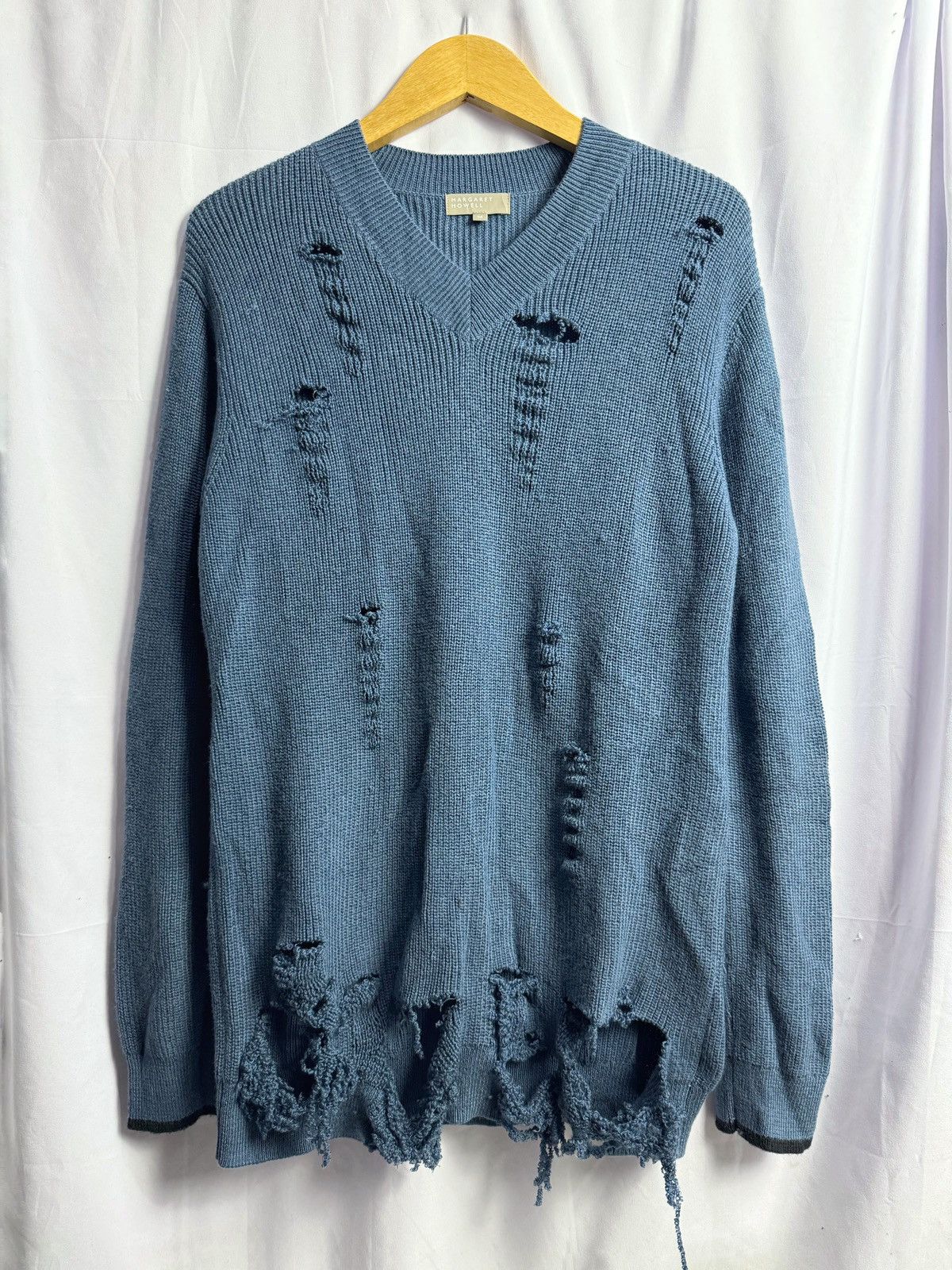 Beauty Beast × Japanese Brand Margaret Howell MHL Distressed Knit Size US M / EU 48-50 / 2 - 1 Thumbnail