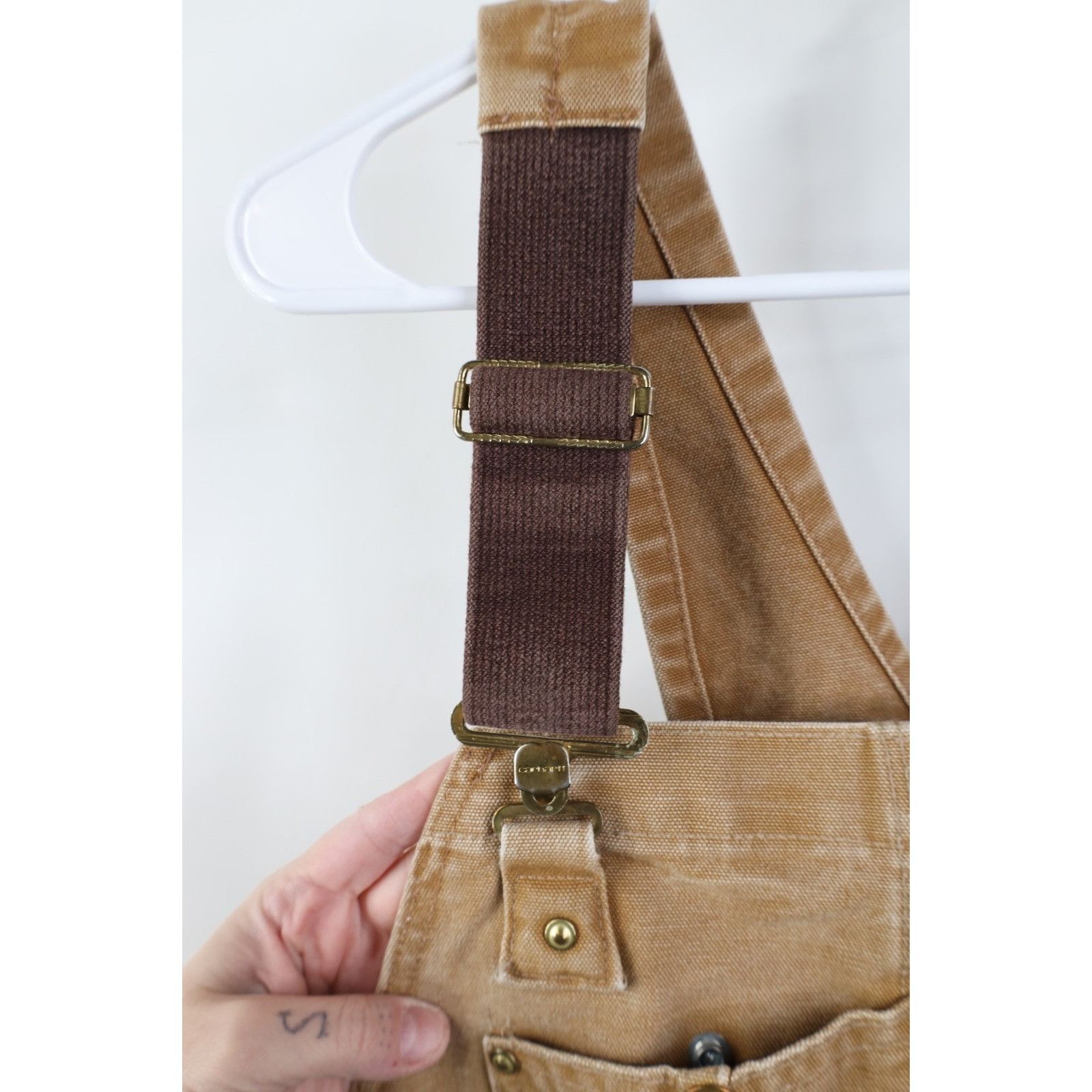 Carhartt Vintage Y2K Carhartt Faded Double Knee Canvas Overalls Size US 36 / EU 52 - 7 Thumbnail