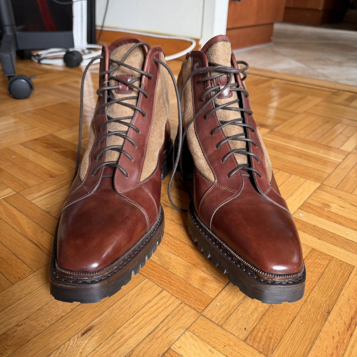 Santoni Santoni Winter Boots / shoes Size 12 Brown Leather Men's Size US 12 / EU 45 - 5 Thumbnail