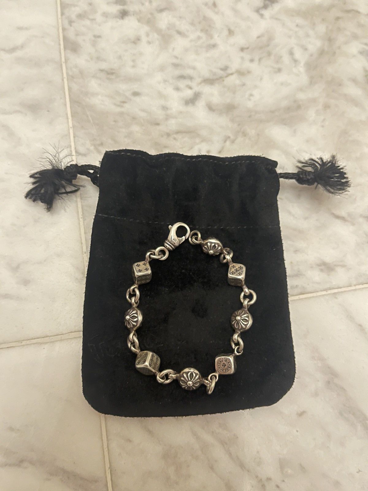 Chrome Hearts RARE ! Chrome hearts dice and crossball bracelet 7” long Size ONE SIZE - 2 Thumbnail
