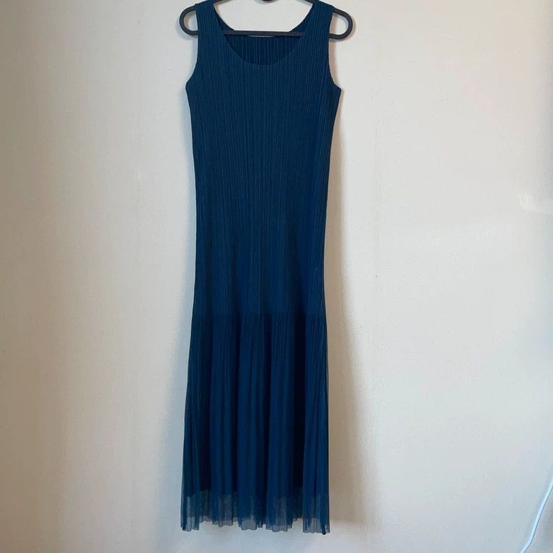 Issey Miyake Issey Miyake Blue double-layered dress Size M / US 6-8 / IT 42-44 - 3 Thumbnail