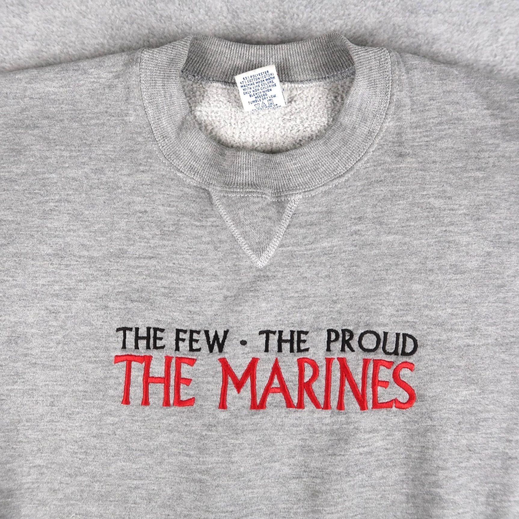 Russell Athletic VINTAGE Russell Athletic 90s Proud Marines Sweatshirt Size L Gray Graphic Print Crewneck Mens Size US L / EU 52-54 / 3 - 3 Thumbnail